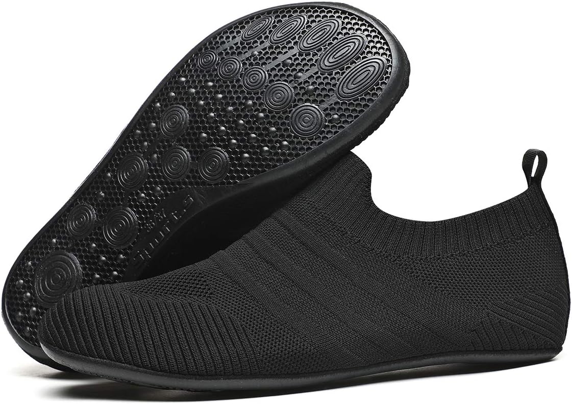 QZKDM Lightweight Slip on Grip Indoor House Slippers Barefoot Non Slip Home Exercise Yoga Shoes for