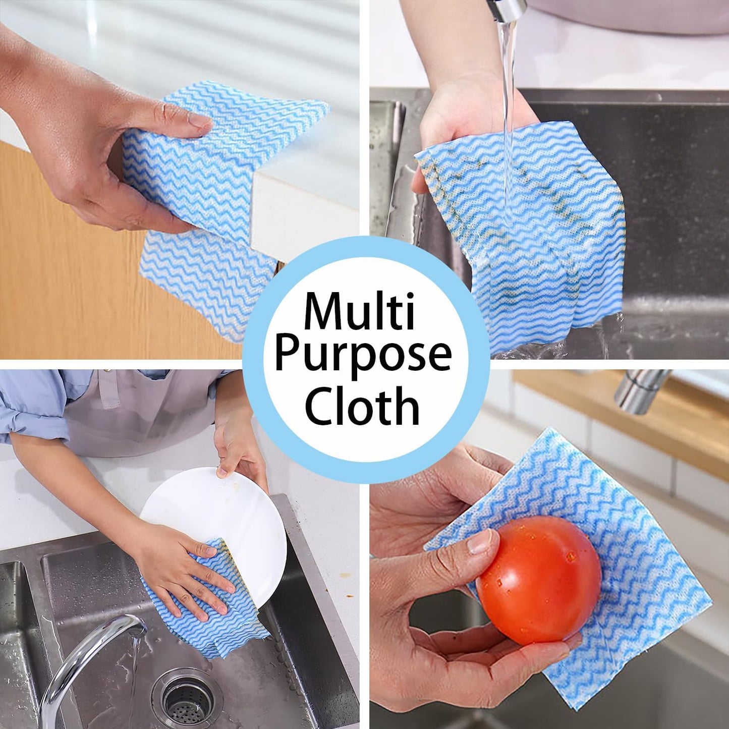 Disposable Cleaning Cloths Multi-Purpose Heavy Duty Disposable Dish Cloth Dish Rags for Kitchen