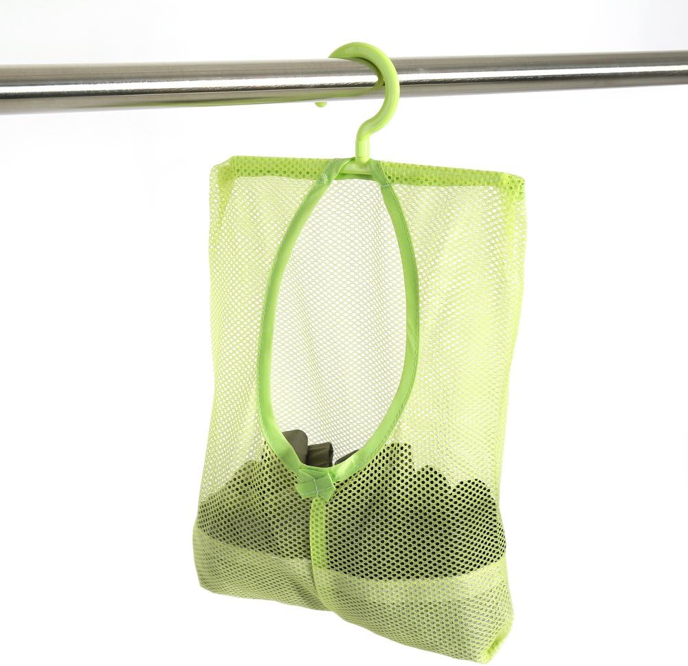 Clothespin Bag, Multi Purpose Hanging Mesh Storage Bag Clothespin Bag with Hanger for Socks