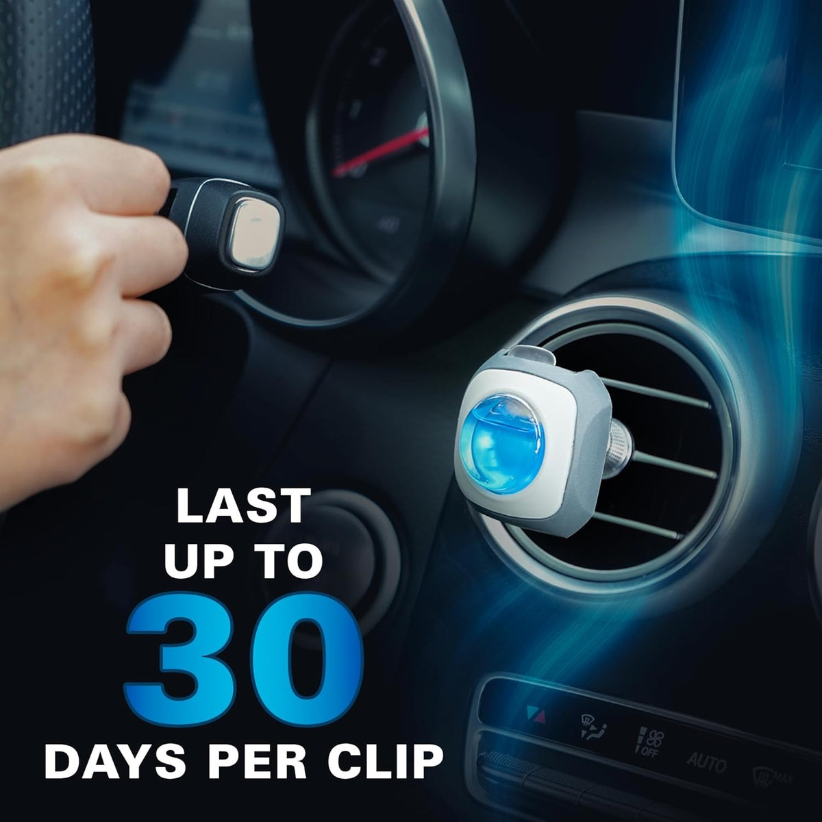 Air Jungles New Car Scent Car Air Freshener Clip, 6 Vent Clips, 4ml Each, Long Lasting Air