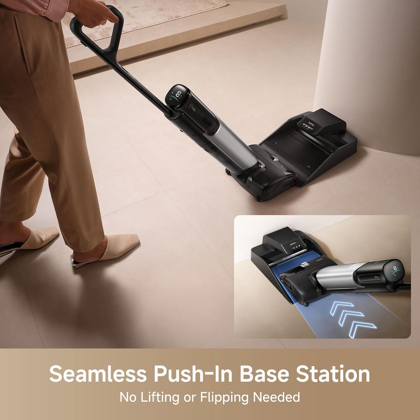 Mova X4 Pro Wet Dry Vacuum Cleaner, 20000Pa Cordless Vacuum Mop with Zero Tangle, Hot Water Mopping