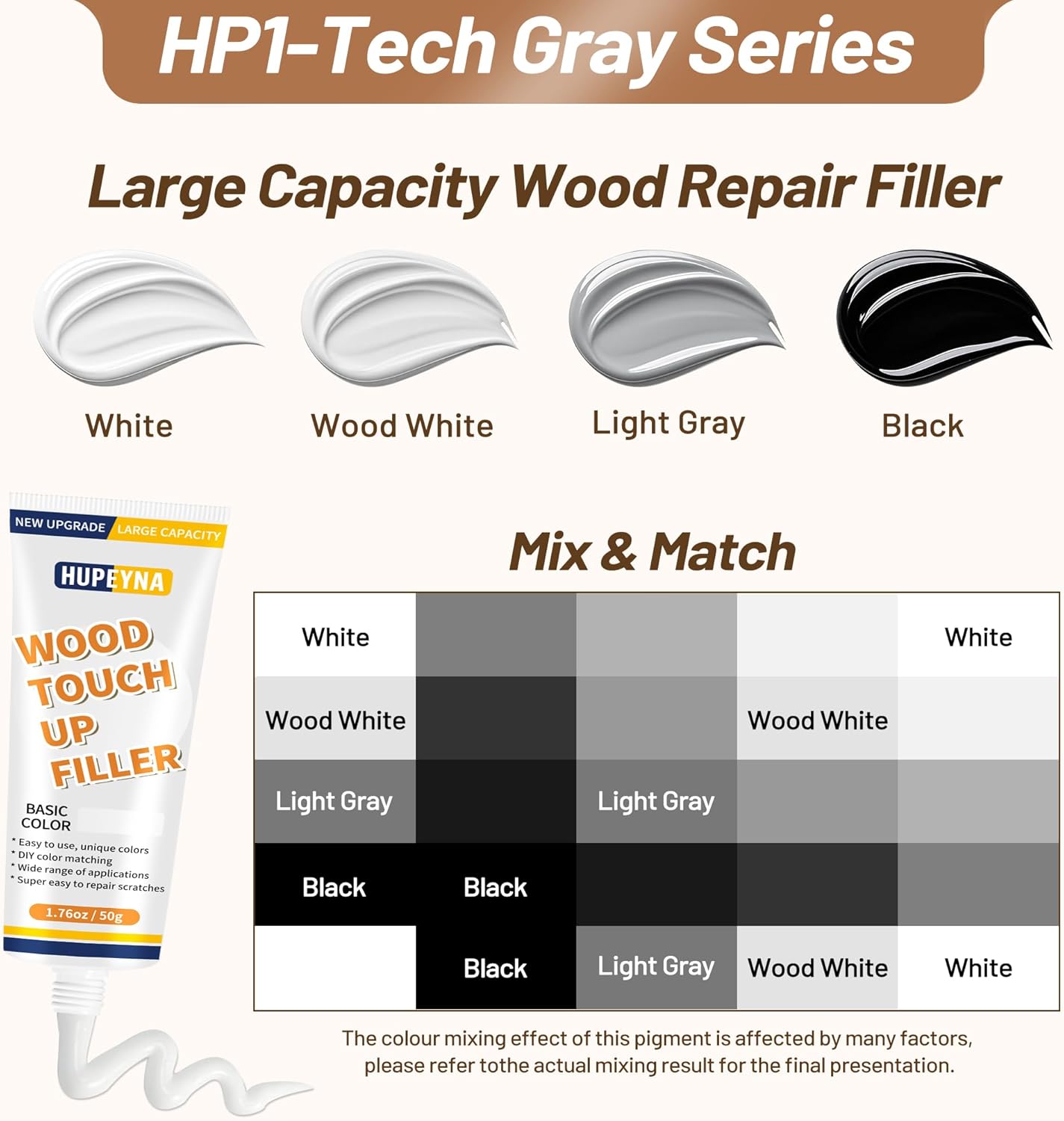 Wood Repair Kit, Wood Furniture Repair Kit, Wood Filler, Wood Putty and Beeswax- Repair Stains