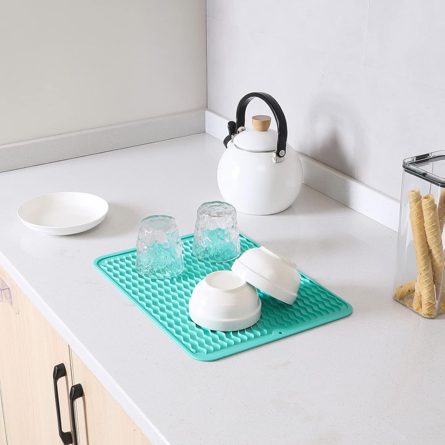 Silicone Dish Drying Mat for Multiple Usage,Easy clean,Eco-friendly,Heat-resistant Silicone Mat for
