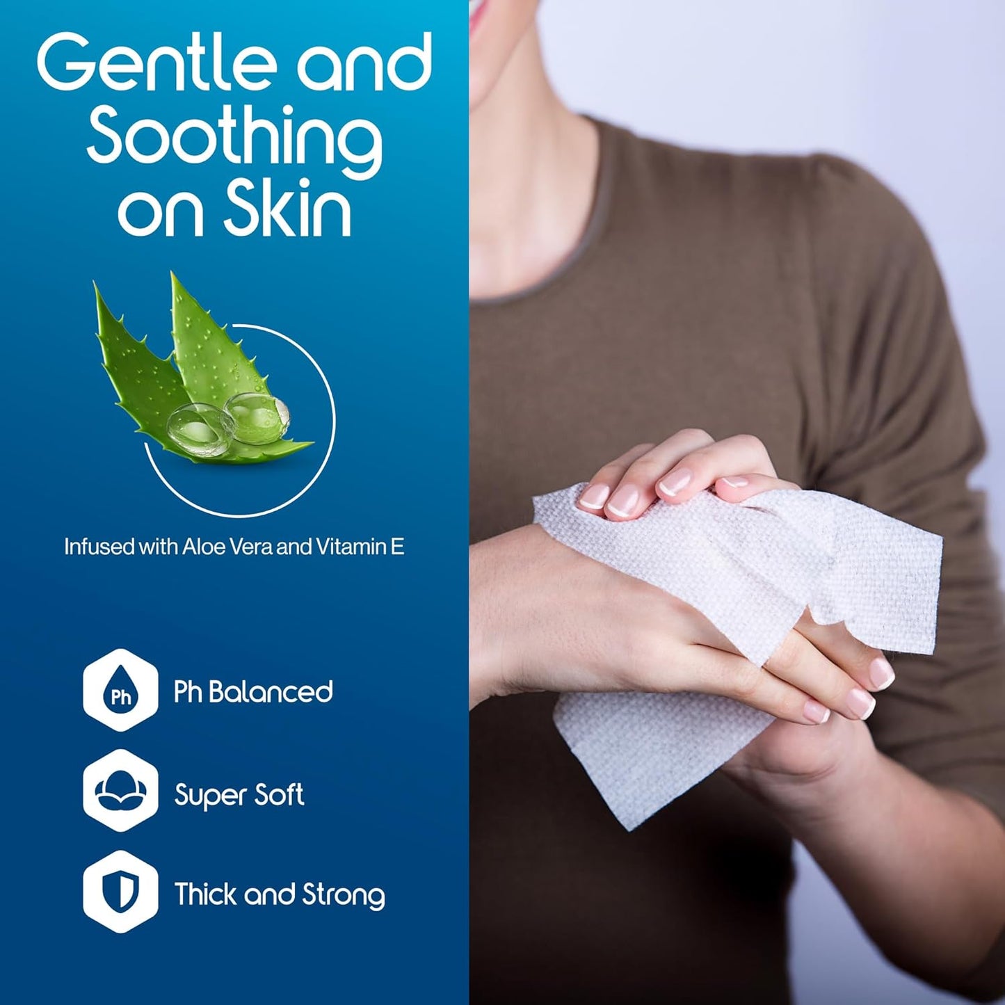 Inspire Adult Wet Wipes, Wash Cloths | Adult Wipes for Incontinence & Cleansing for Elderly, 8"x12"