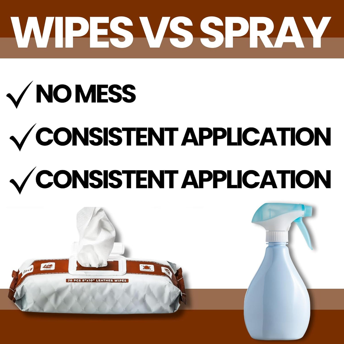 Venture Wipes Leather Cleaner Wipes - Clean, Condition, & Protect - Cleansing Wipes for Interior