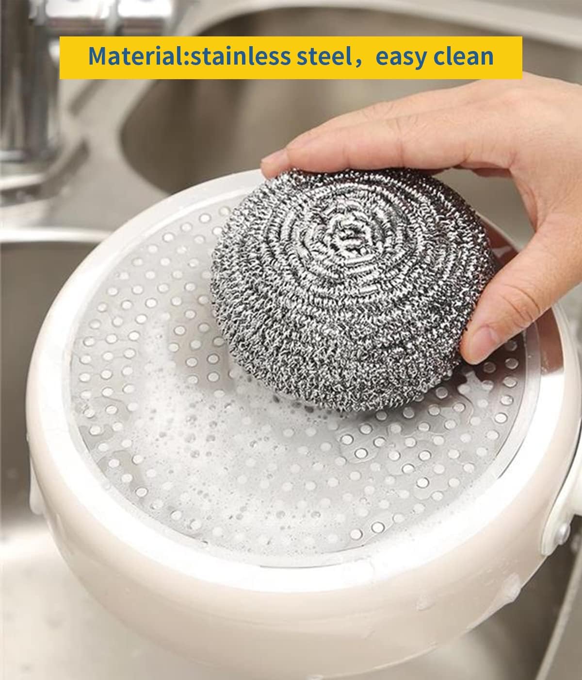 12Pcs Steel Wool Scrubber - Steel Wool for Cleaning Dish Pots Pans Grills Stainless Steel Scrubber