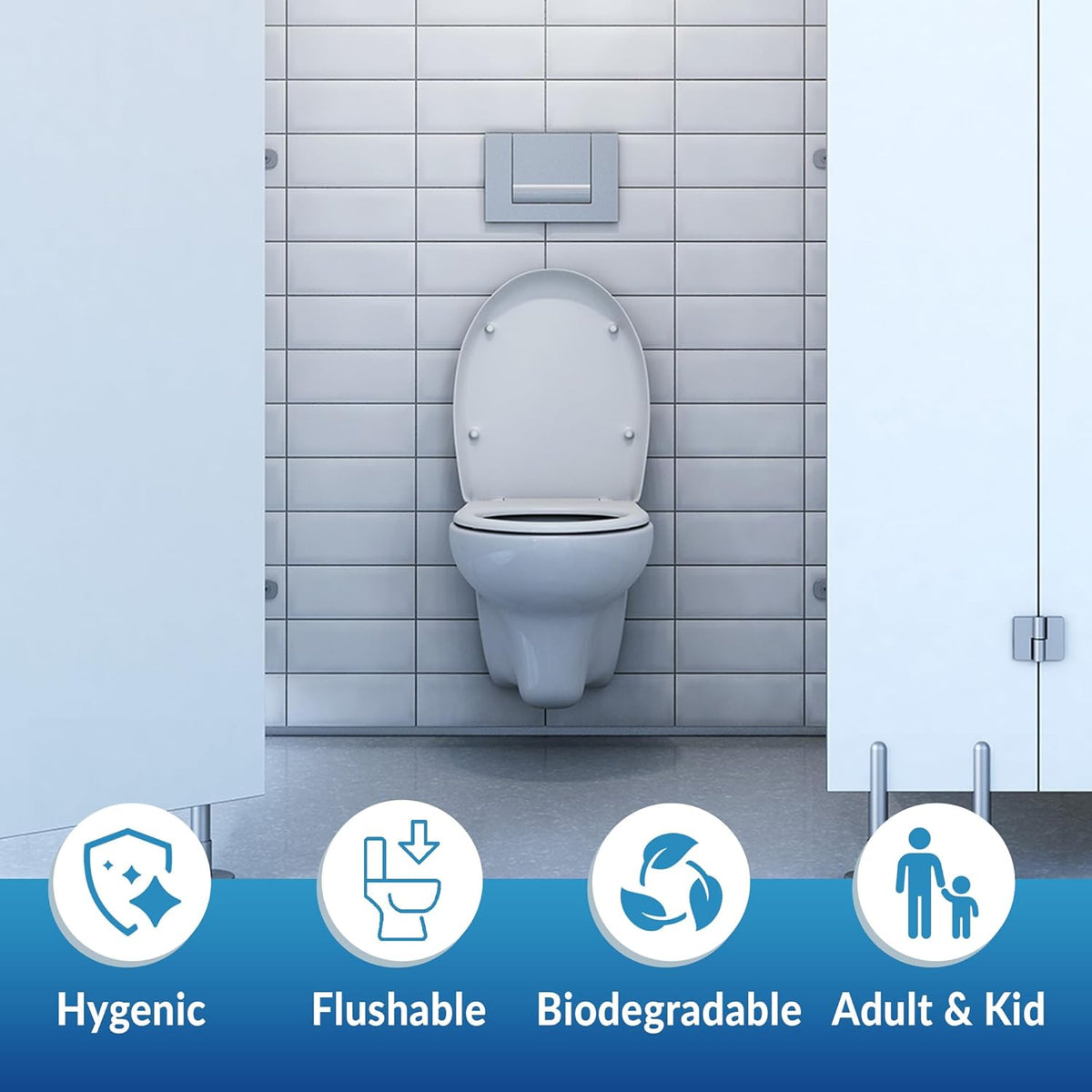 Reli. Toilet Seat Covers (1250 Pcs, 5 Packs of 250) | Disposable Toilet Seat Cover - Flushable