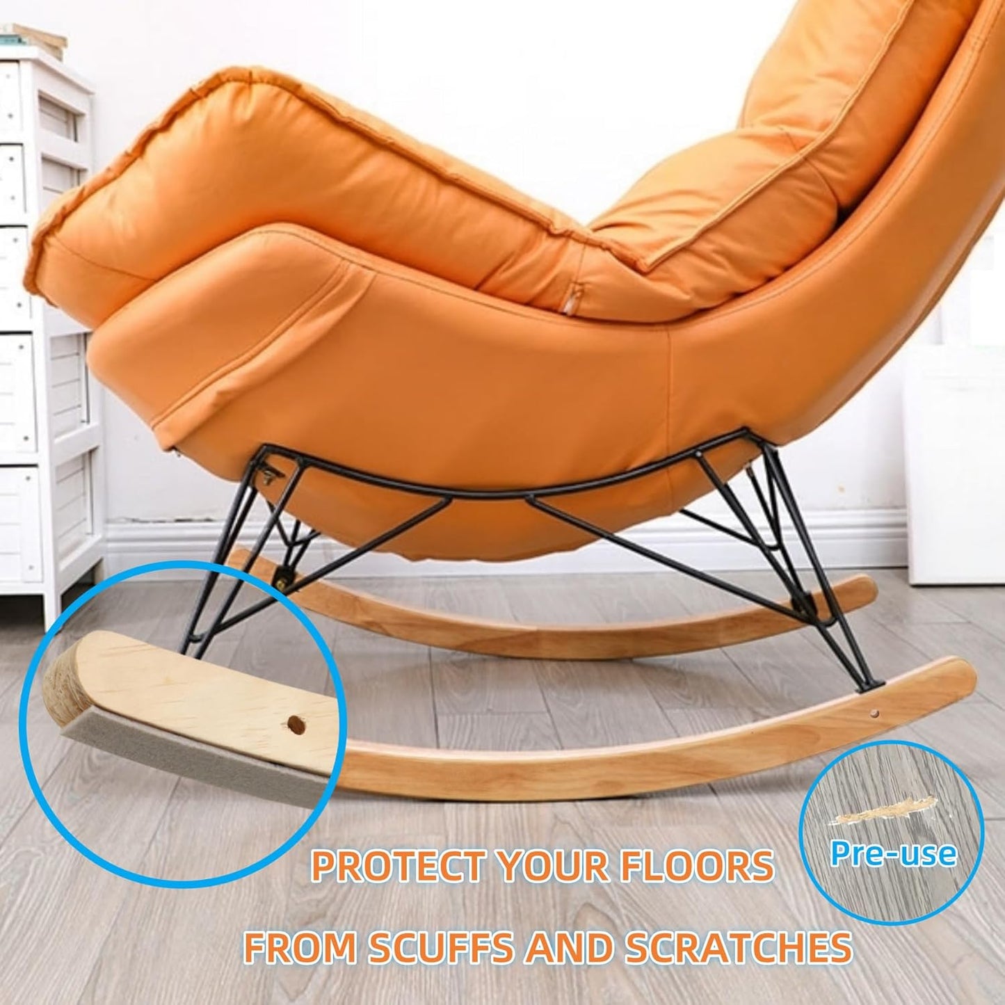 Furnigear Felt Strips with Adhesive Backing for Furniture - Felt Furniture Pads for Hardwood