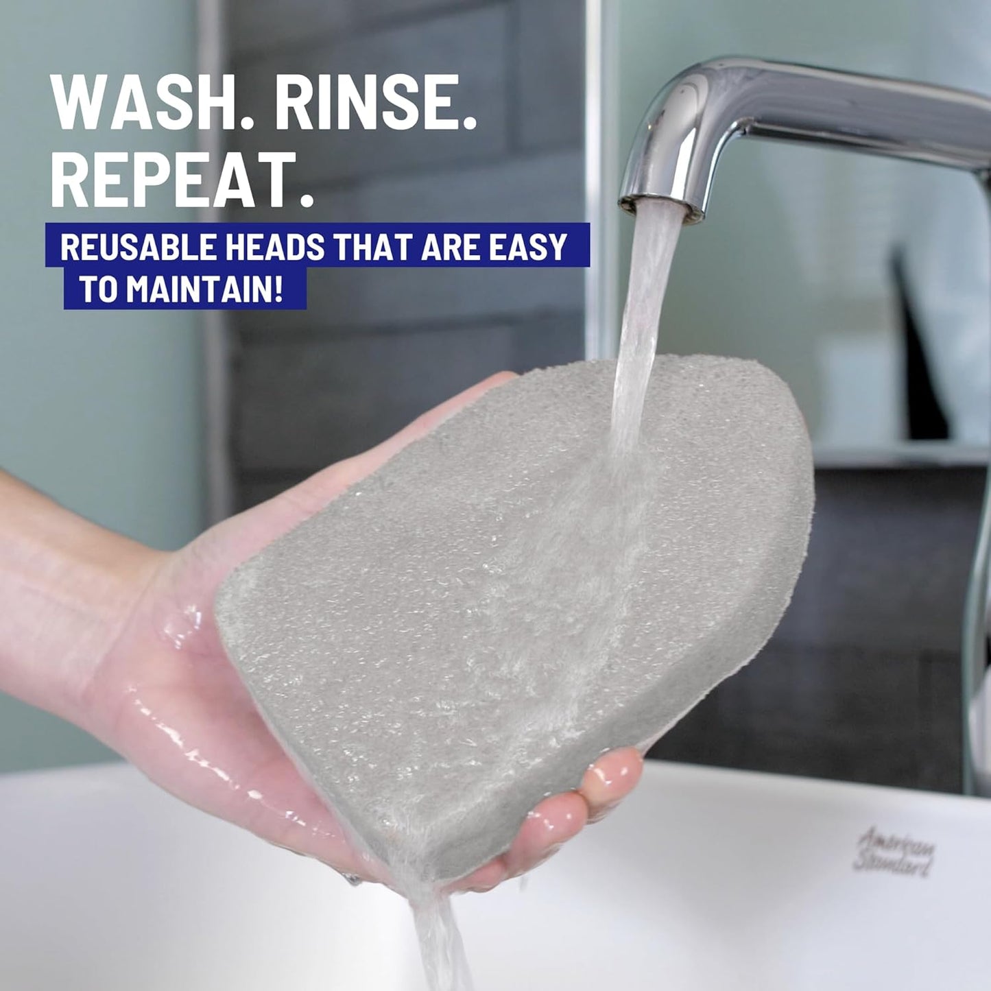 Replacement Scrubber Refill for Moku Home Extendable Tub Tile Shower Brush for Cleaning Non-Scratch