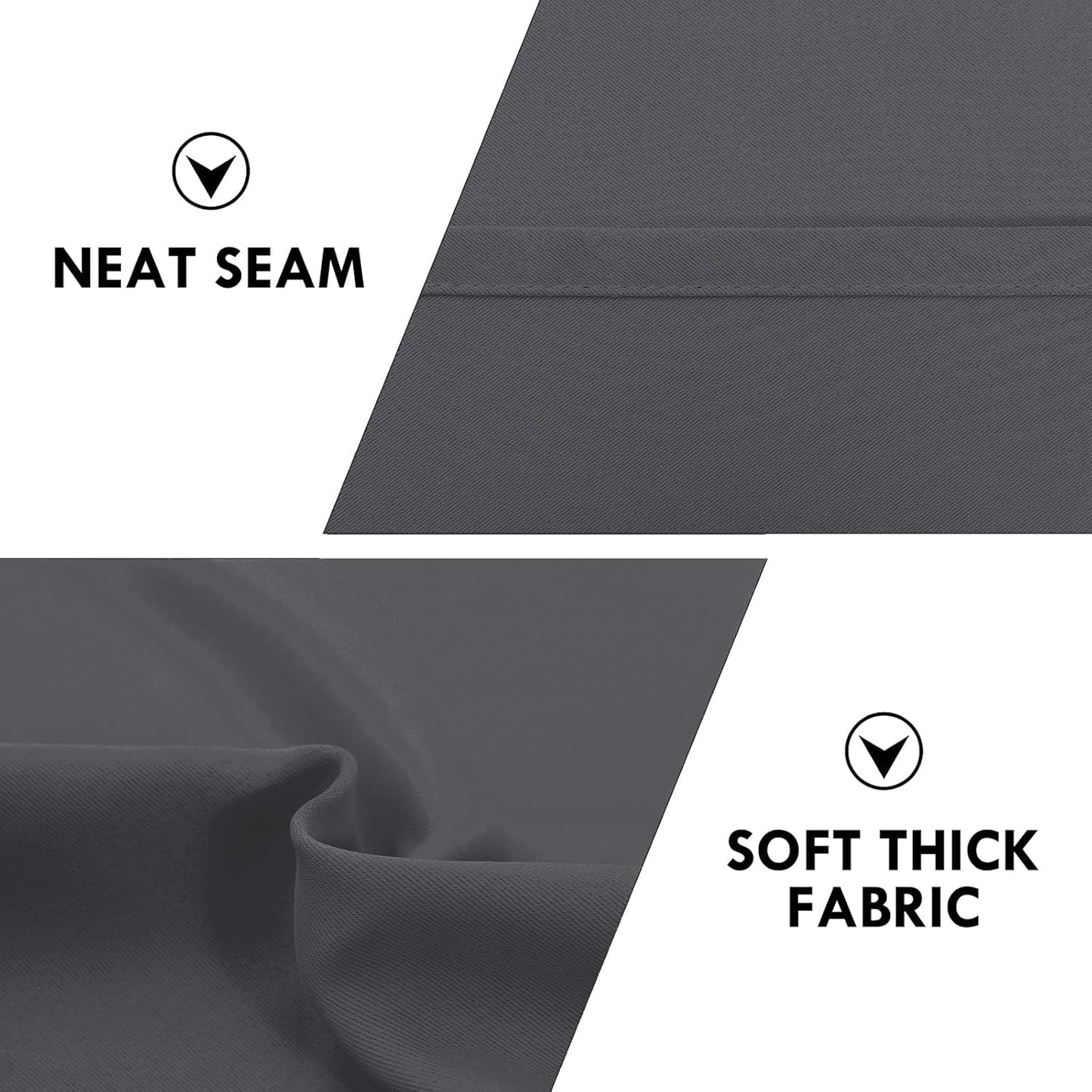 DWCN Blackout Curtains for Bedroom 84 Inch Length 2 Panels Set, Solid Thermal Insulated Energy