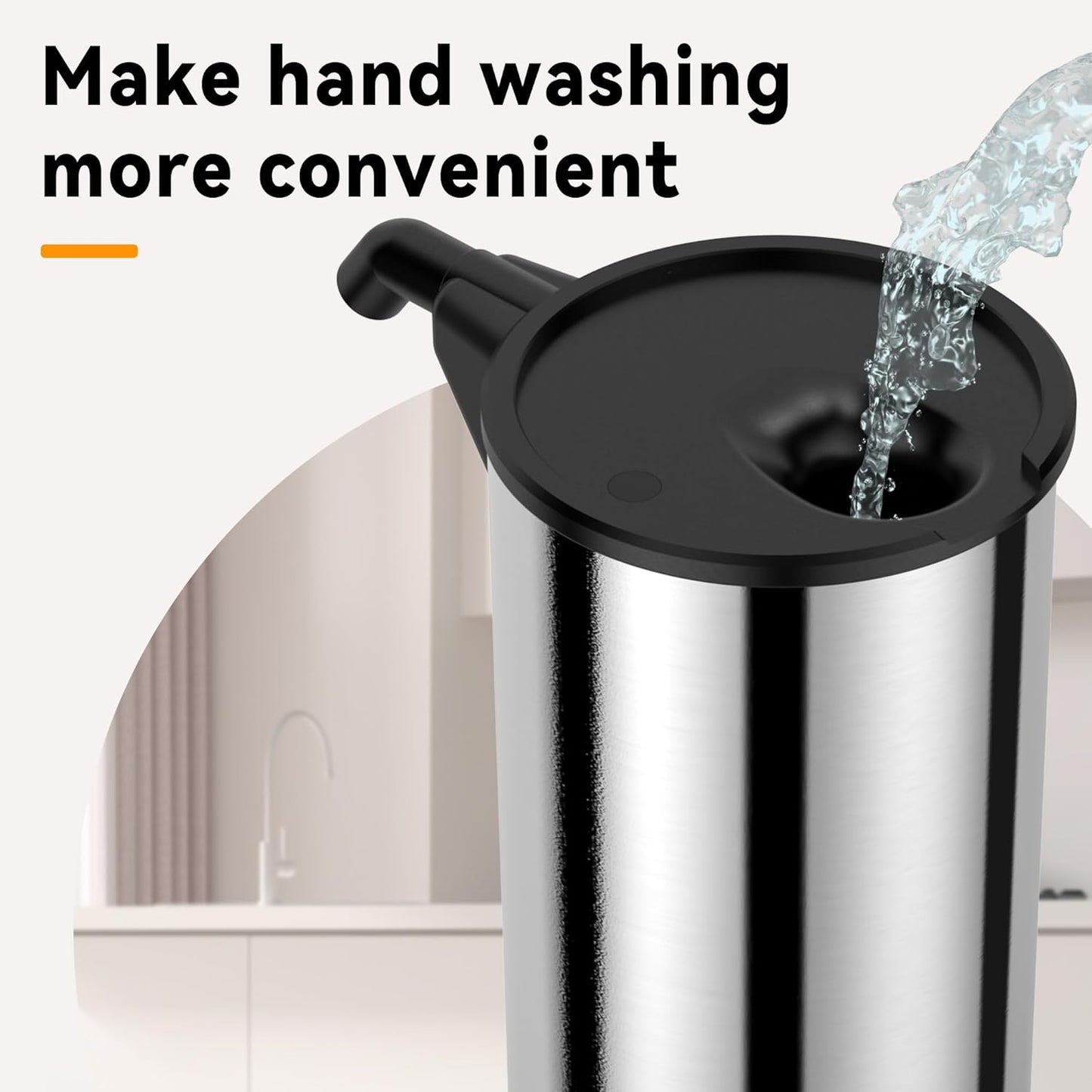 Automatic Soap Dispenser,Stainless Steel Material, Rechargeable Touchless Hand Sanitizer Pump,4