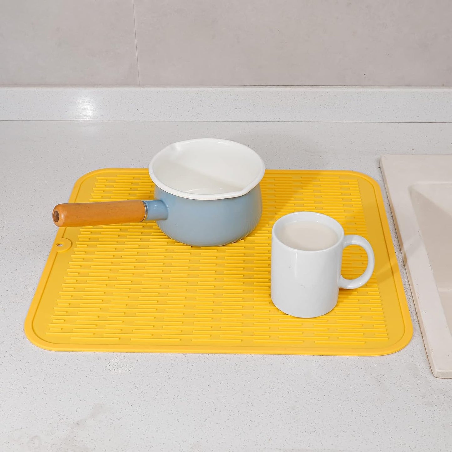 Silicone Dish Drying Mat for Multiple Usage,Easy clean,Eco-friendly,Heat-resistant Silicone Mat for