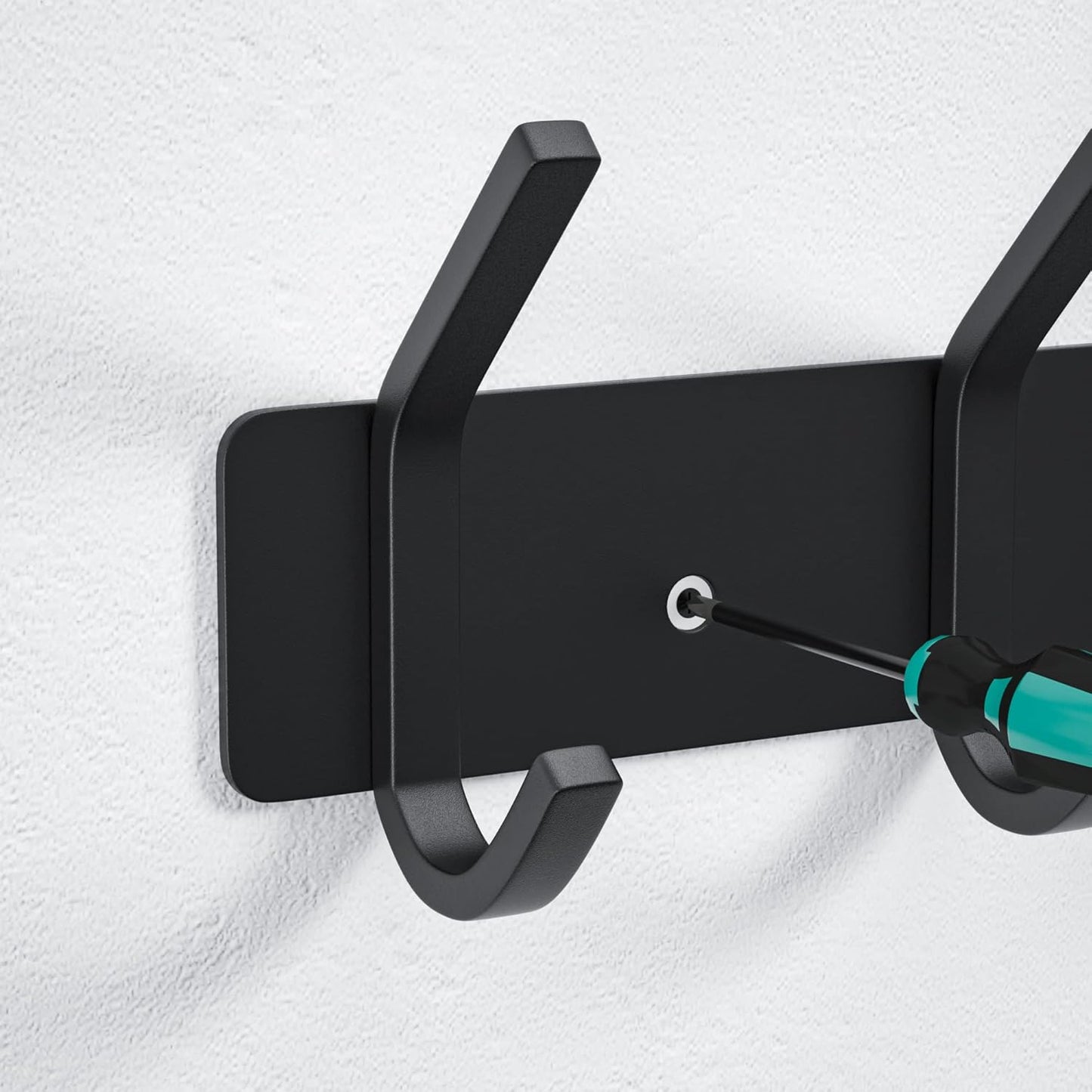 VAEHOLD Wall Hooks Coat Hooks Wall Mounted, Coat Rack with 6 Double Hooks for Hanging Towel Hat
