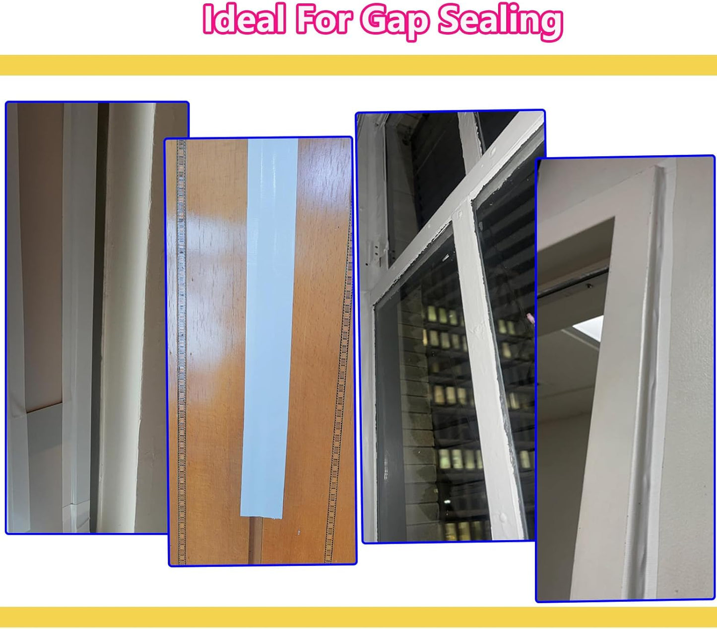 White Window Weather Sealing Tape 2Inch X 65Ft,Window AC Seal Air Conditioner Sealing