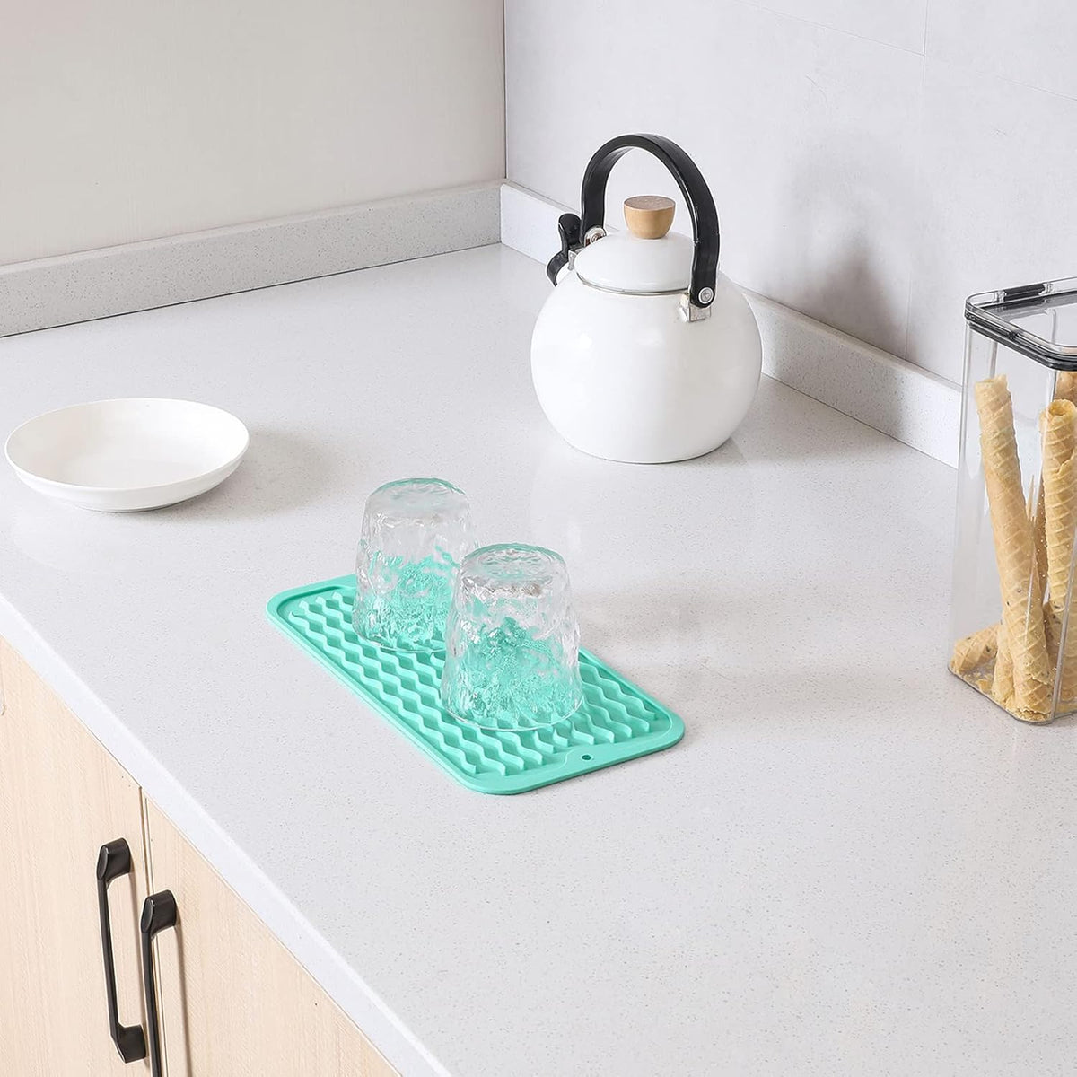 Silicone Dish Drying Mat for Multiple Usage,Easy clean,Eco-friendly,Heat-resistant Silicone Mat for