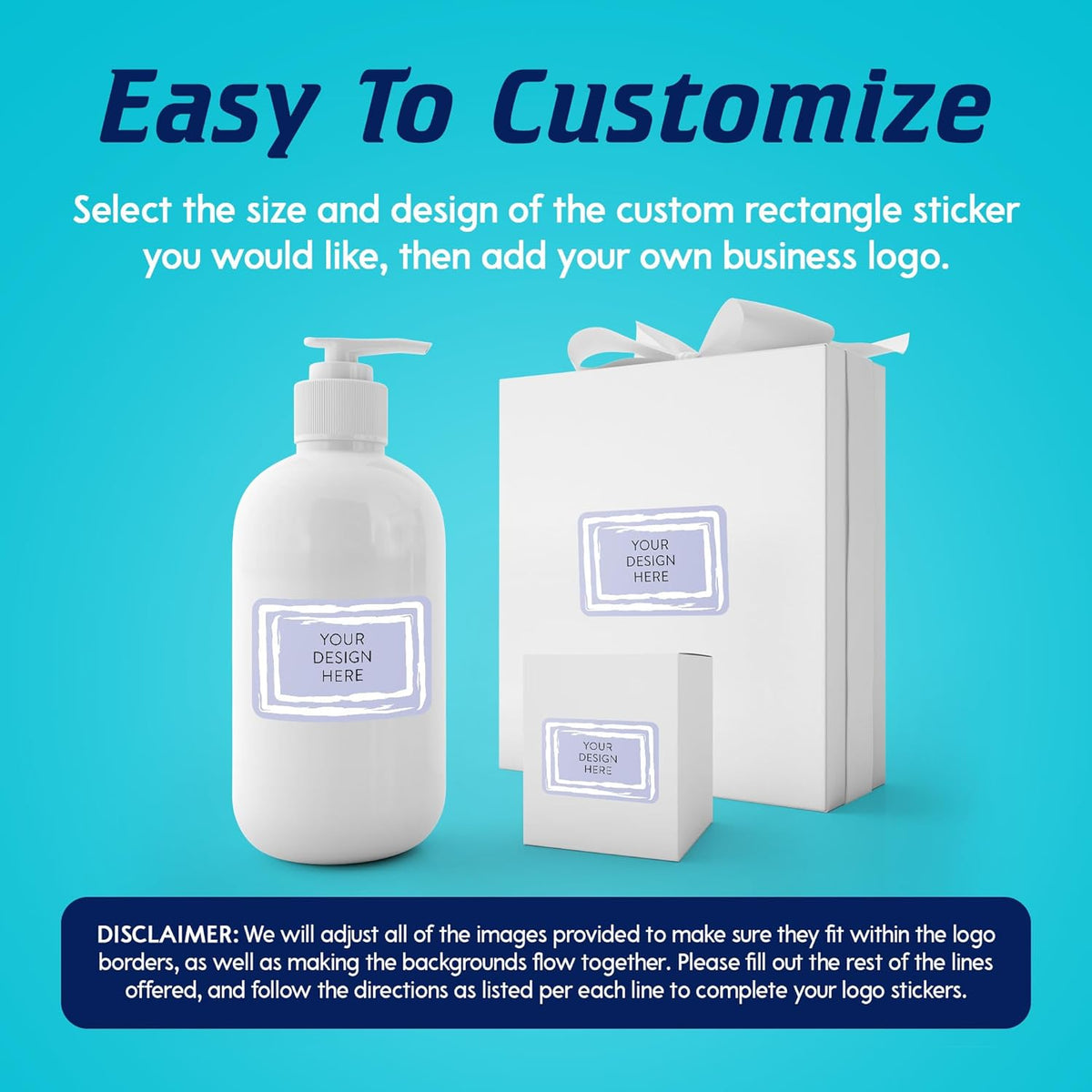 100 Custom Vinyl Stickers - Upload Your own Image, Text, Design, Logo - Personalized Logo Labels