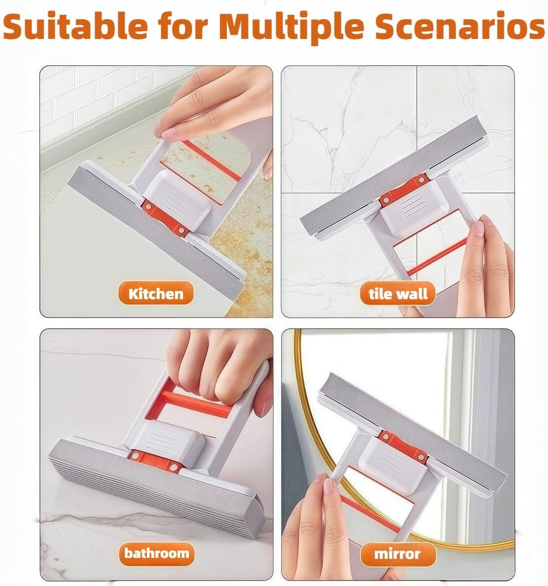 2025 New Disposable Dust Mop with a Mini Foldable Desktop Mop, Multi Surface Cleaning Flat Dust Mop