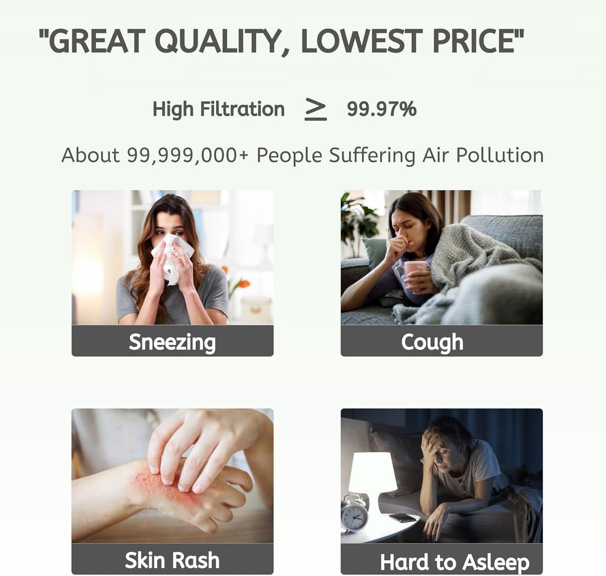 Nispira HEPA Filter with 4 Pre-Carbon Filters Compatible with Whirlpool Whispure Air Purifier