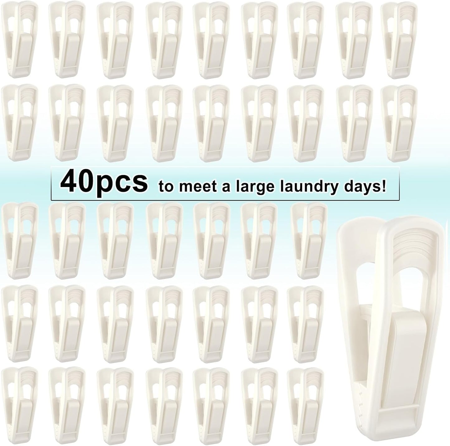 Hanger Clips for Velvet Hangers (Beige, 40 PCS), Non-Slip Plastic Clips Pant Skirt Hanger Clips for