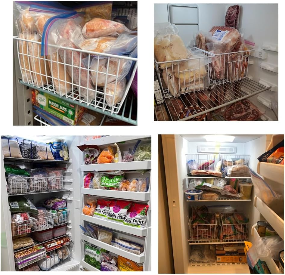16inch Upright Freezer Organizer Baskets for 13-14,16-21 cu.ft Standup Freezer, Settle freezer