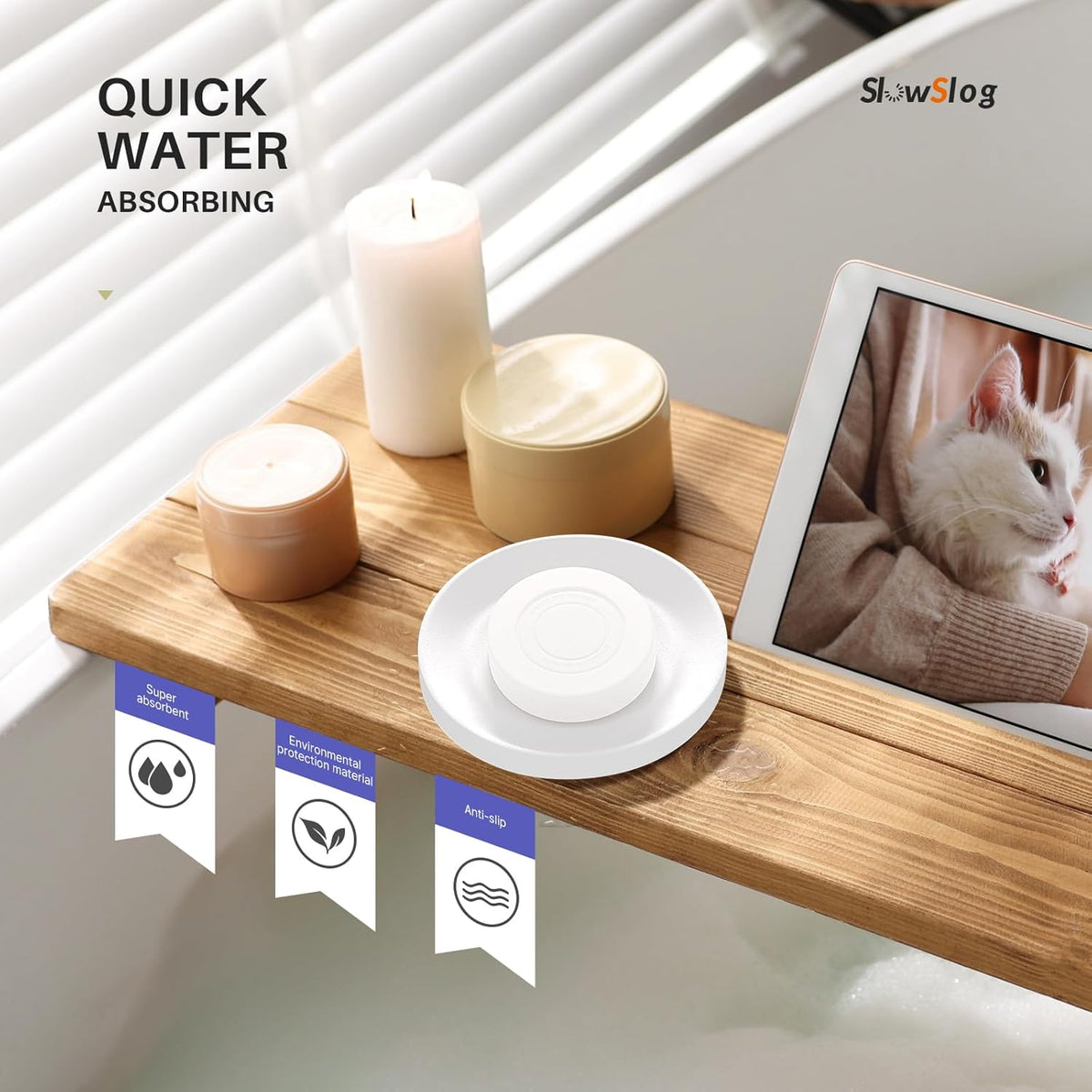 Diatomite Soap Dish Holder, Stone Bath Dish, Quick Dry Stone Bar Holder, Fast Drying Soap Saver