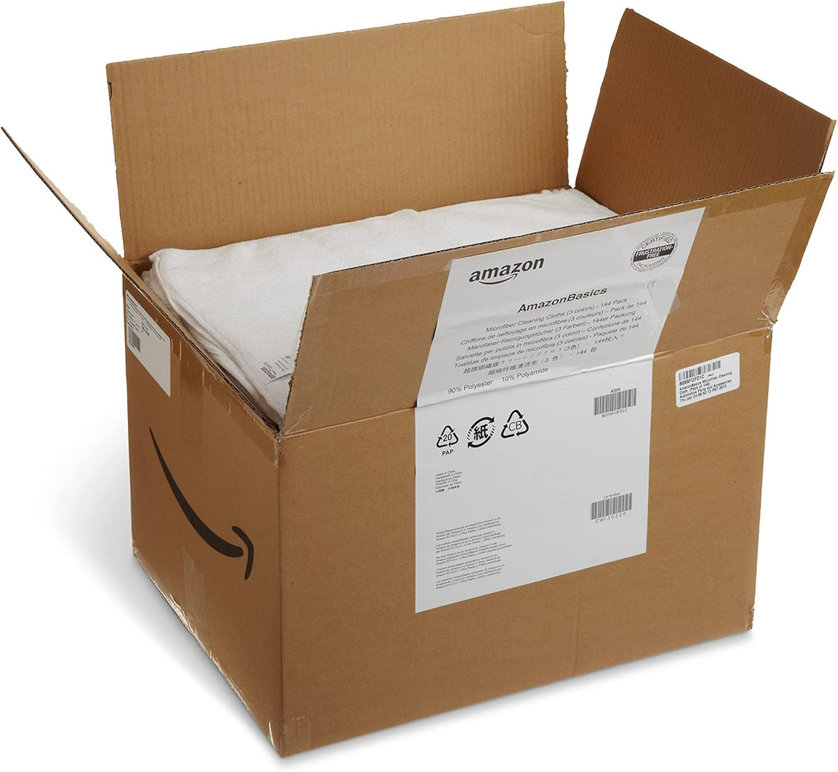 Amazon Basics Microfiber Cleaning Cloths for Cars, Non-Abrasive, Highly Absorbent, Lint and