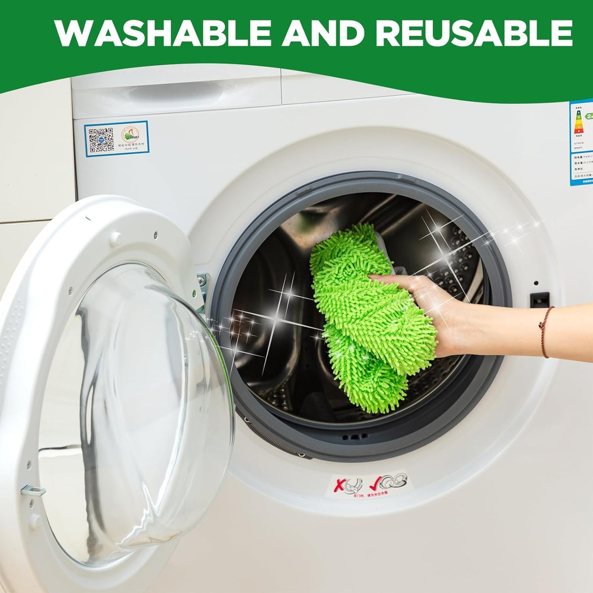 Reusable Microfiber Mop Pads Washable Wet Pads Compatible with Swiffer Sweeper Refills Pads for Wet