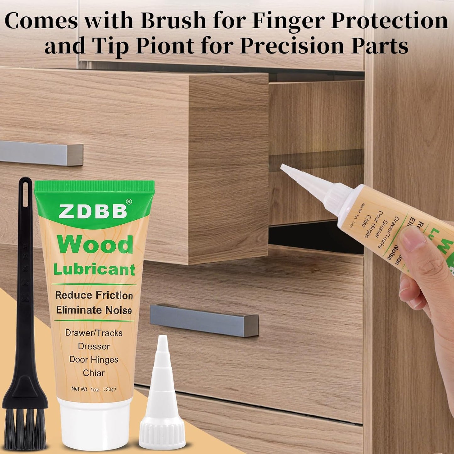 Wood Drawer Wax Lubricant Paste Door-Ease Lubricant Wear-Resistant Eliminate Sticking Noise Loosen