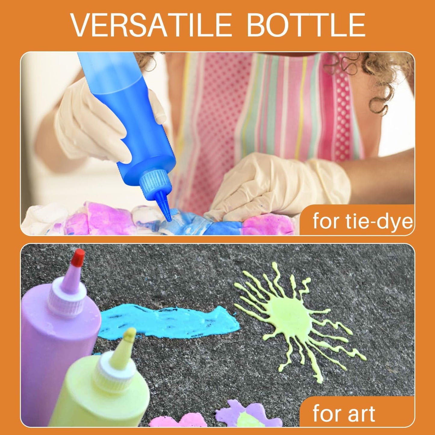 Sopito Squeeze Bottles, 16oz Plastic Condiment Squeeze Bottles with Labels & Funnels & Brusher for