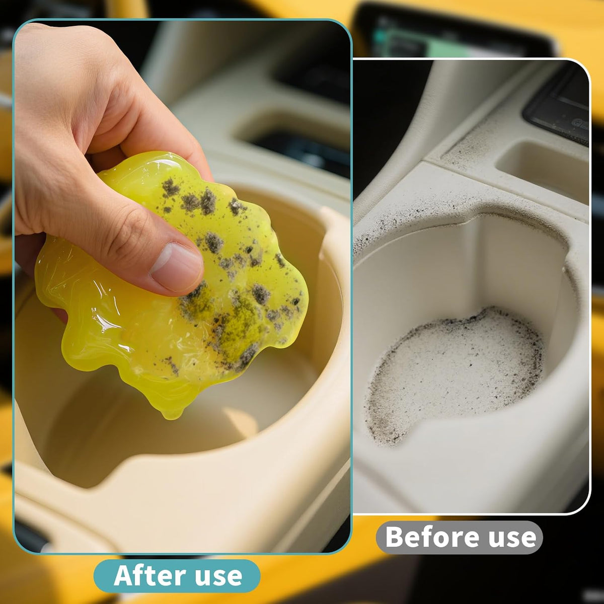 ASFSKY Car Cleaning Gel (Yellow,Lemon) Cleaning Putty Universal Dust Cleaning Car Interior Cleaner