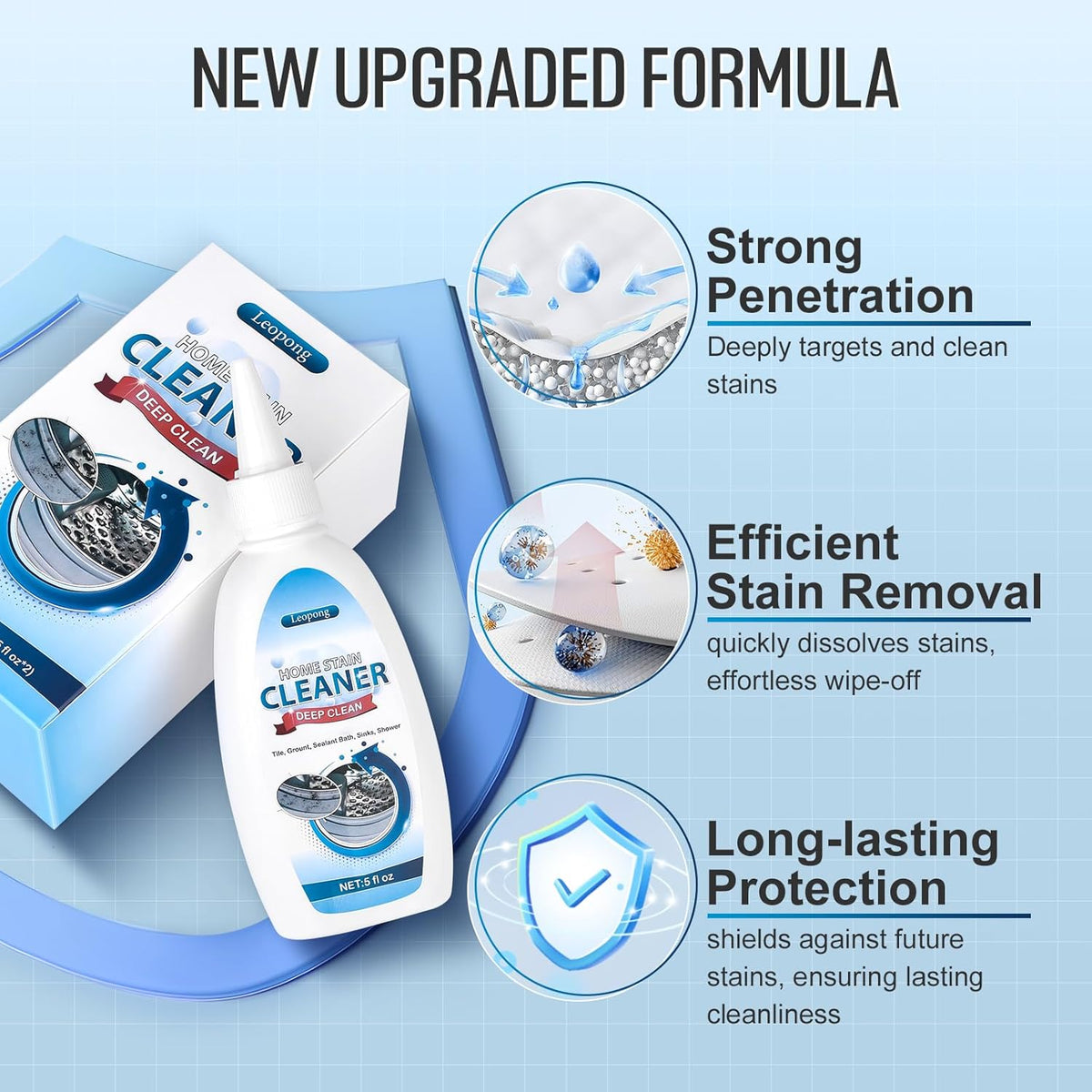 Home Cleaner Gel, Cleaner for Washing Machine, Refrigerator Strips, Household Shower, Kitchen