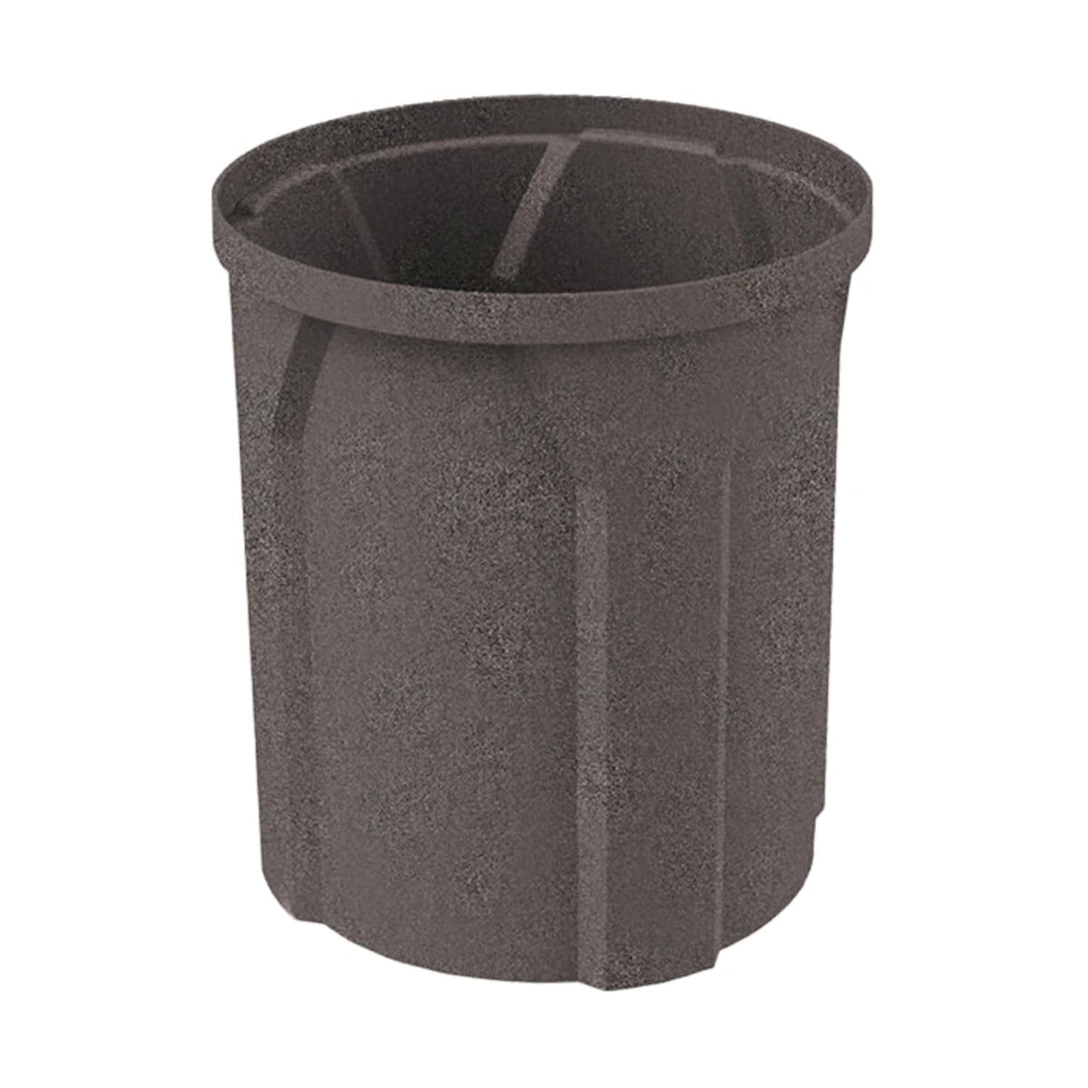 42 Gallon Round 100% Recycled Plastic Heavy-Duty Commercial Outdoor or Outdoor Trash Can with Push