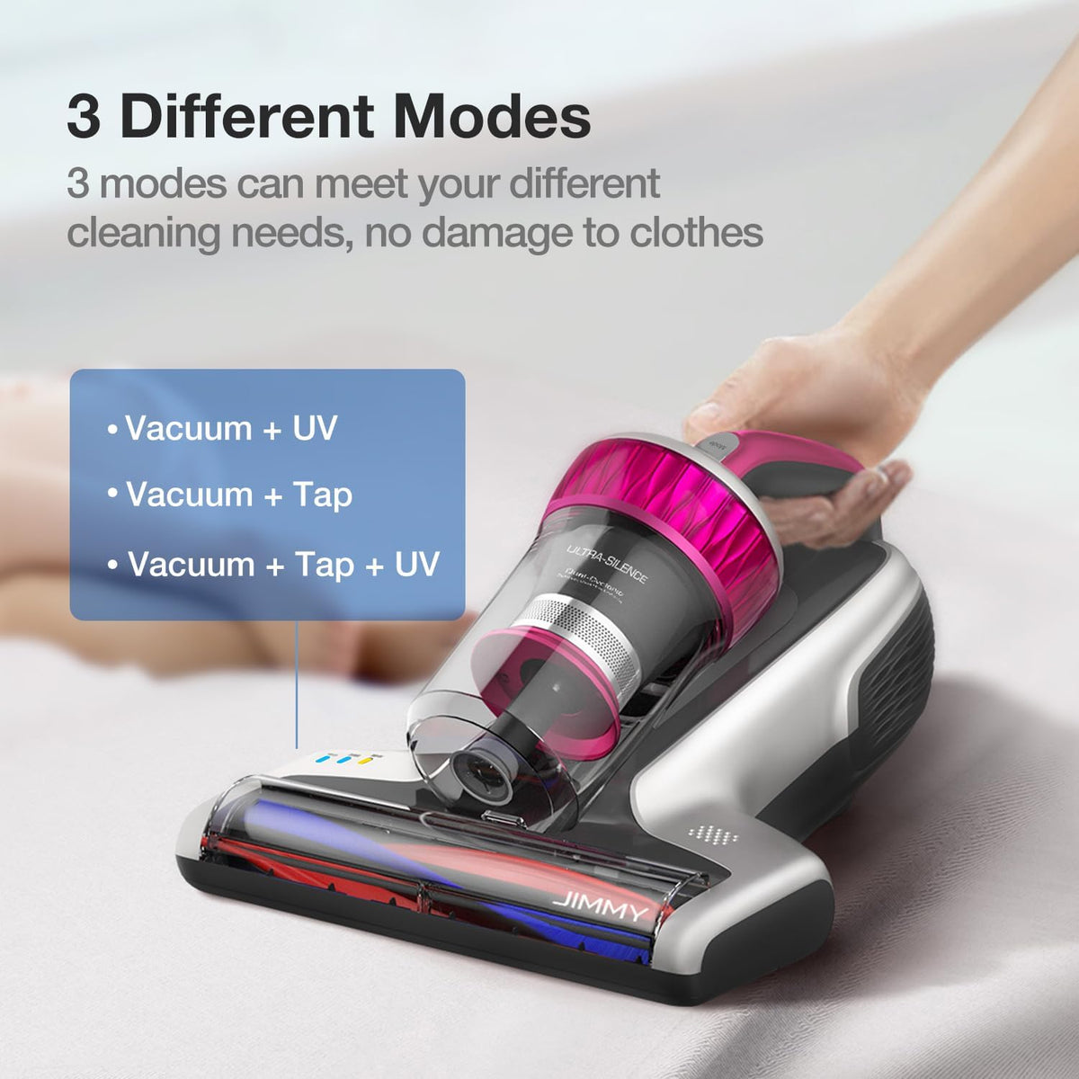 Jimmy WB73 Mattress Vacuum Cleaner, Pet Hair Vacuum, Bed Vacuum with UV & Ultrasonic, Strong