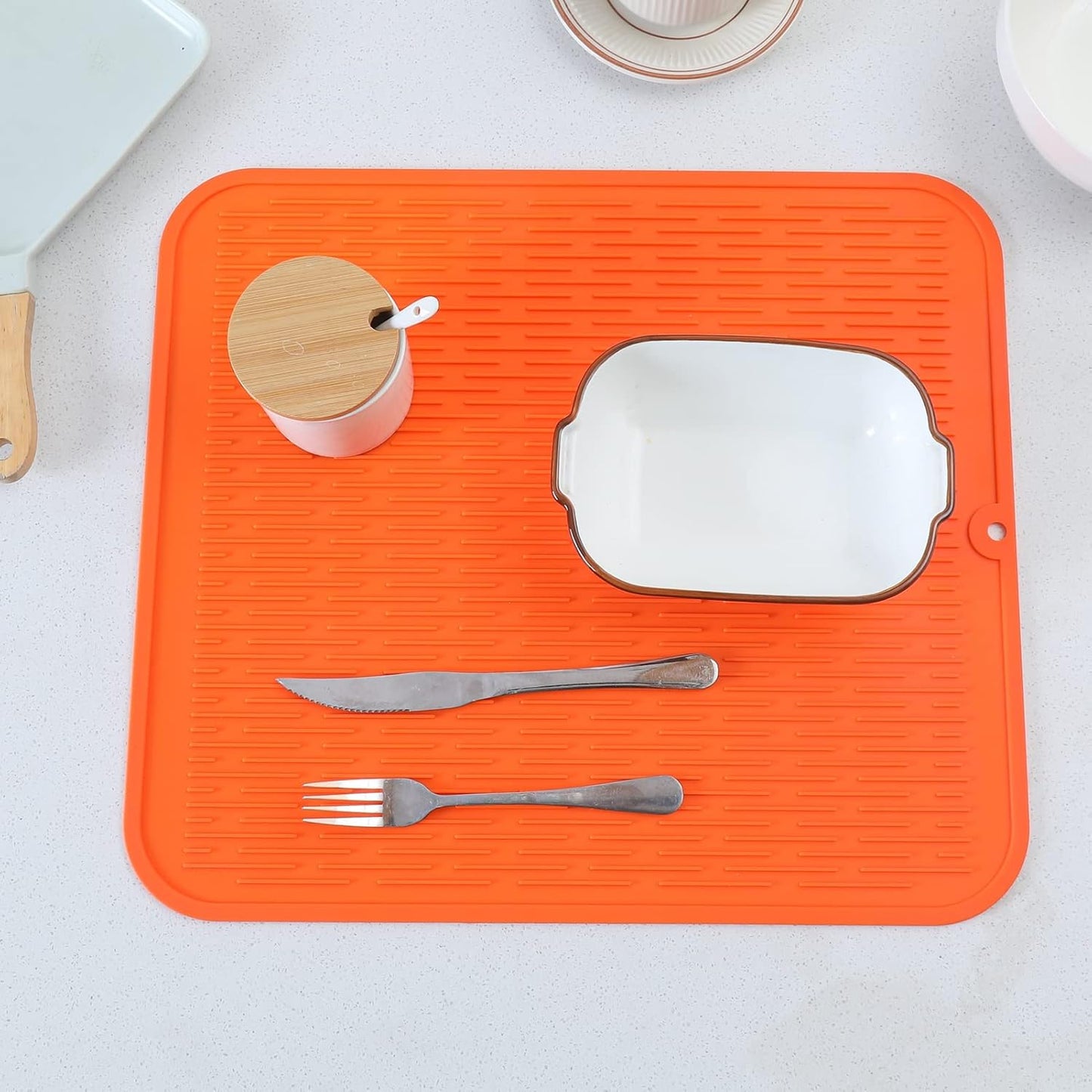 Silicone Dish Drying Mat for Multiple Usage,Easy clean,Eco-friendly,Heat-resistant Silicone Mat for