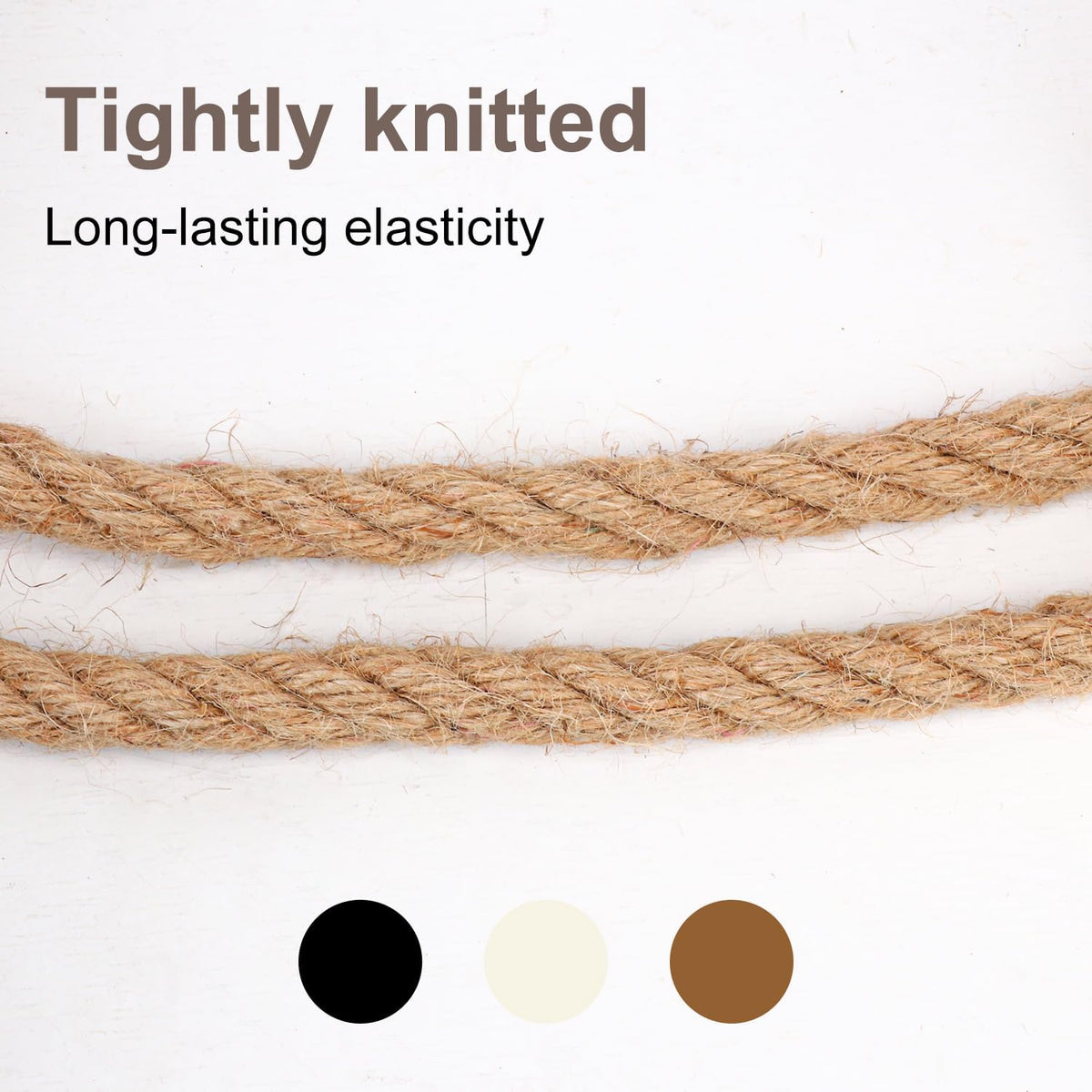1/2 inch Hemp Rope, 164 Feet Twisted Manila Rope for Scratching Posts, Camping, Garden, Crafts, DIY