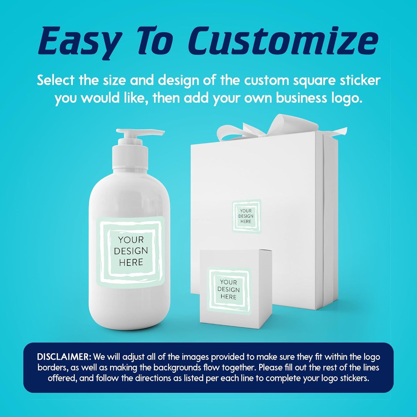 100 Custom Vinyl Stickers - Upload Your own Image, Text, Design, Logo - Personalized Logo Labels
