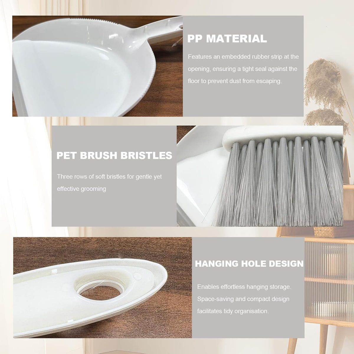 Mini Broom and Dustpan Set Small Dust pan & Brush Set Portable Cleaning Tools for Home Office RV