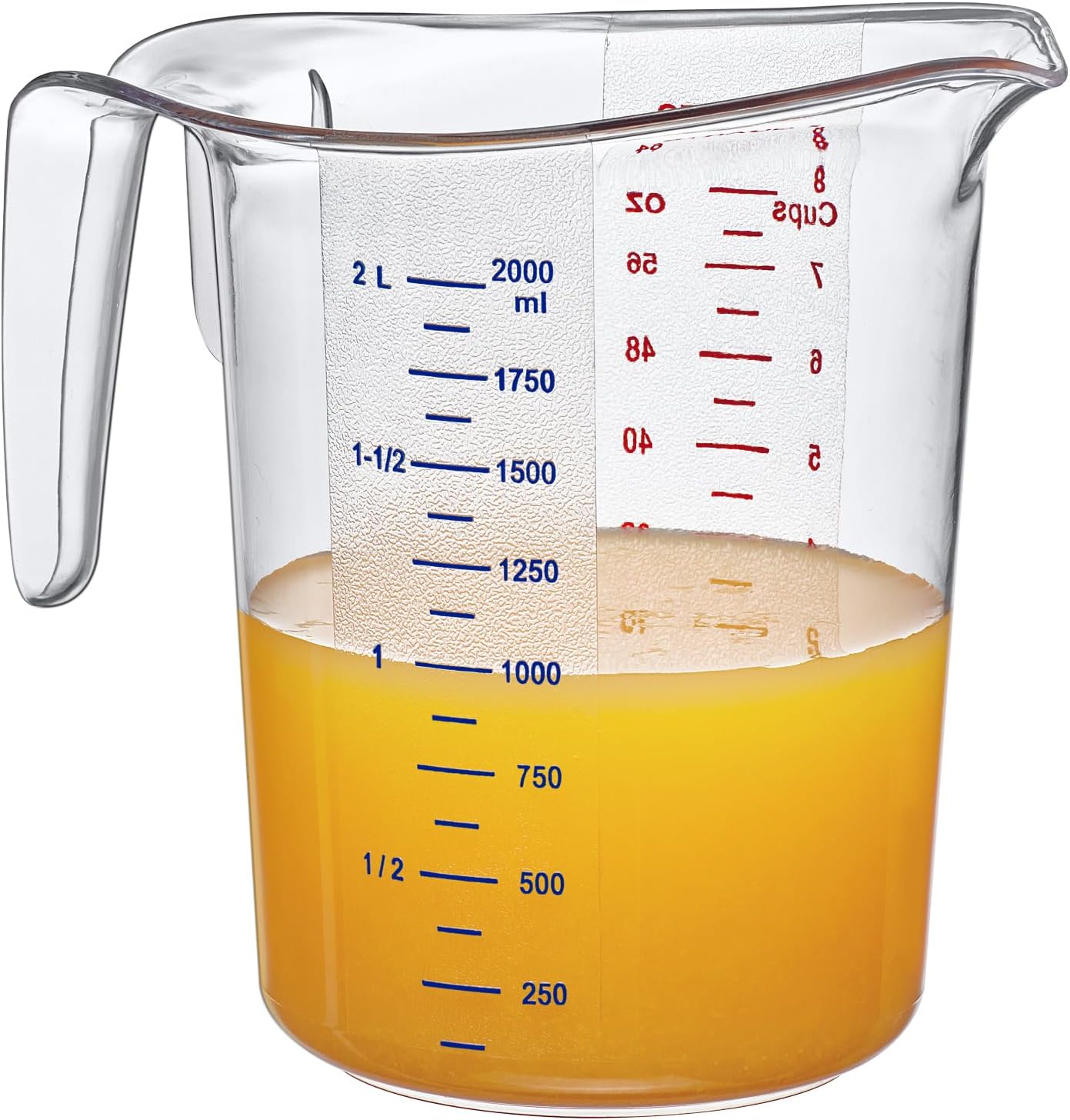 Amazing Abby - Melissa - 64-Ounce Plastic Measuring Pitcher (1-Pack), 8-Cup (2-Quart) Food-Grade
