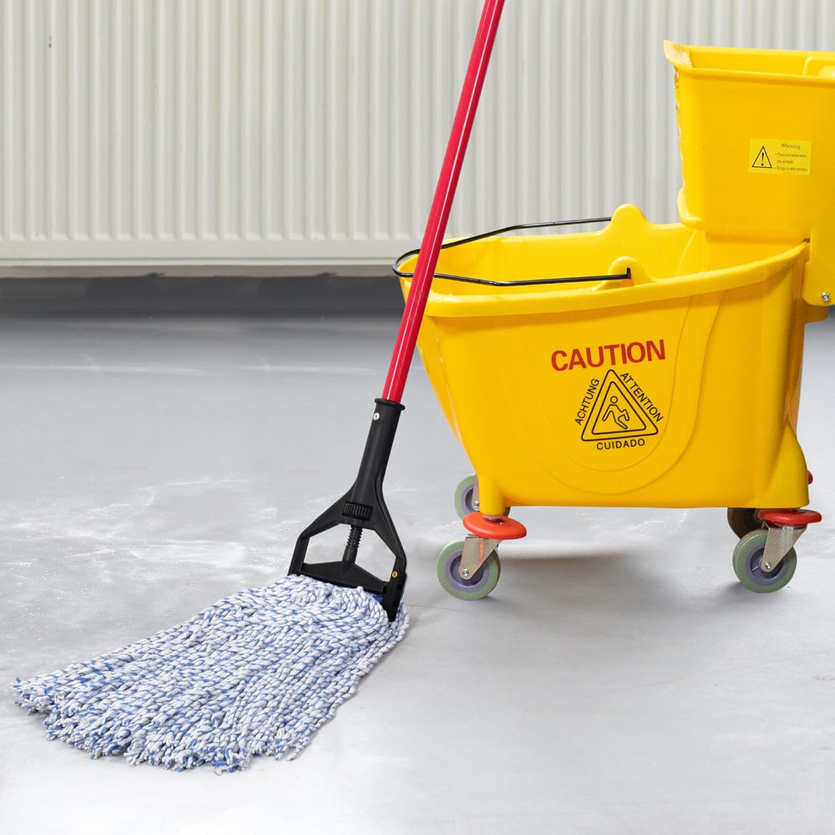 Matthew Cleaning Looped-Open Cotton Wet Mop 1.25'' Universal Headband Heavy Duty Commercial Mop