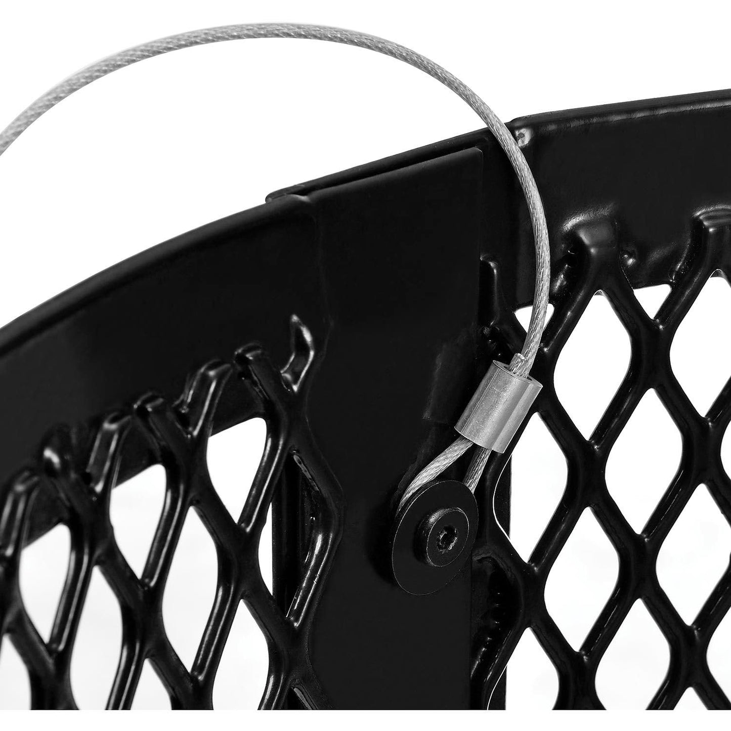 Global Industrial Outdoor Diamond Steel Trash Can with Flat Lid and Plastic Liner, 36 Gallon