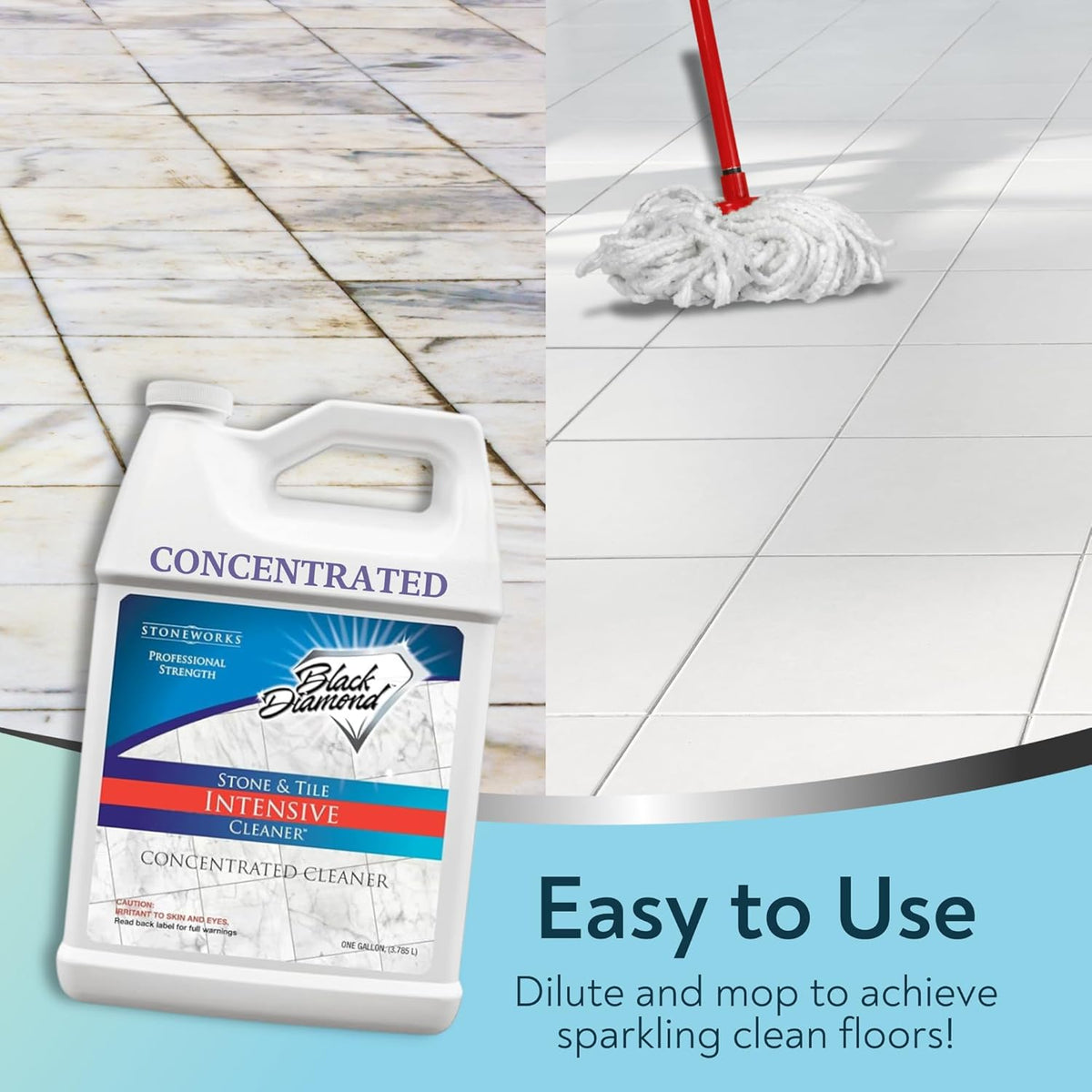 Black Diamond Stoneworks Stone & Tile Intensive Cleaner: Concentrated Deep Cleaner, Marble