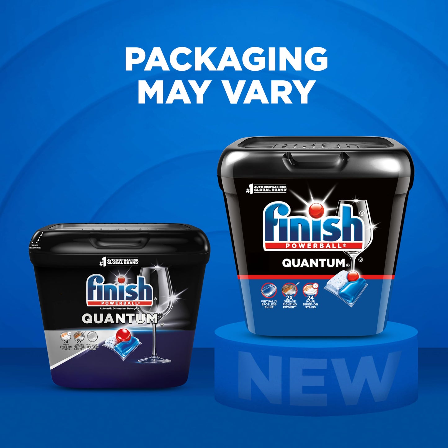 Finish Quantum Dishwasher Pods, No Pre-Rinse Dishwasher Detergent Soap Removes 24HR Dried-On Stain