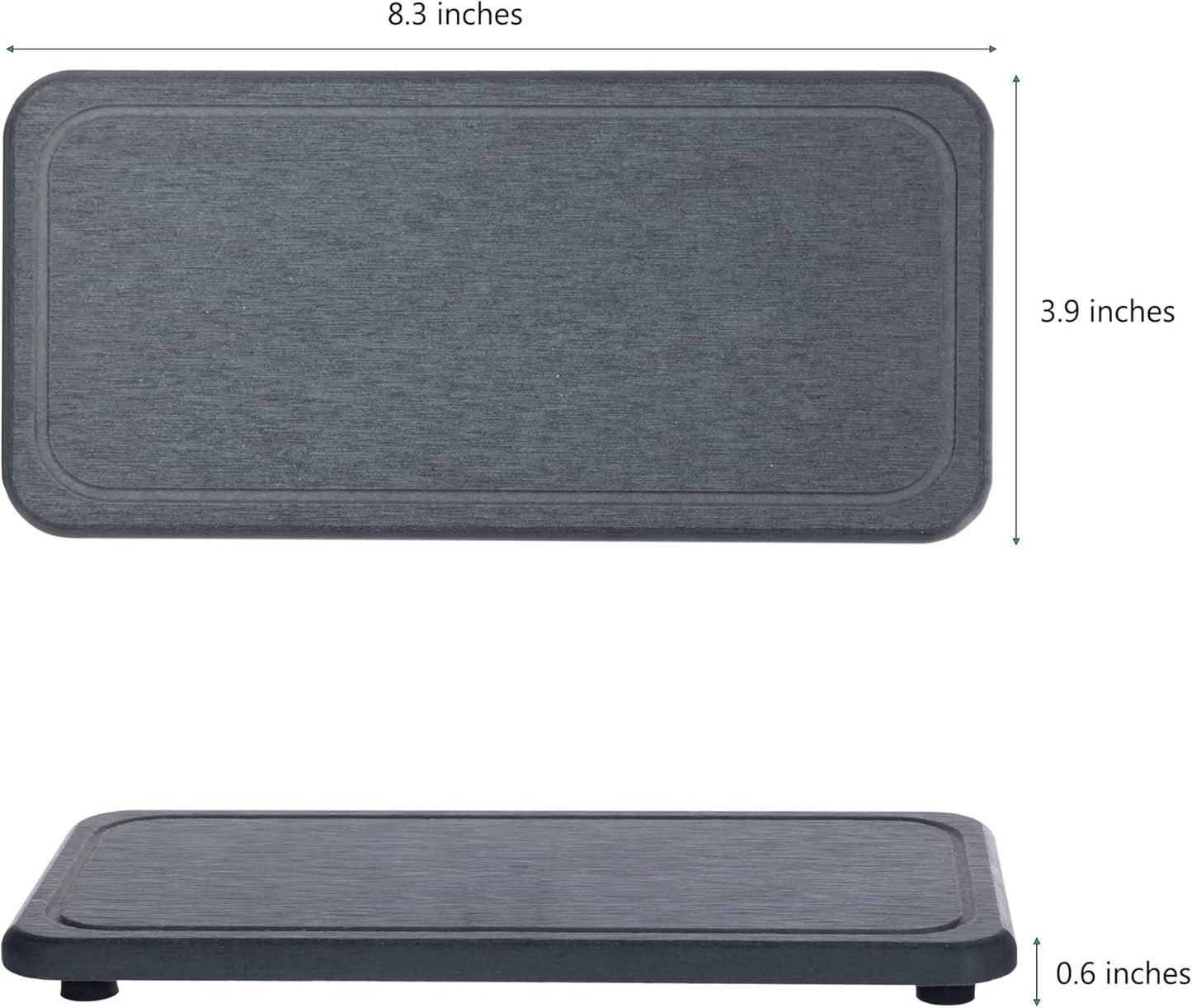 2 Pcs Water Absorbing Stone Trays, Kitchen/Bathroom Sink Soap Dish, Diatomite Tray Used for Hand