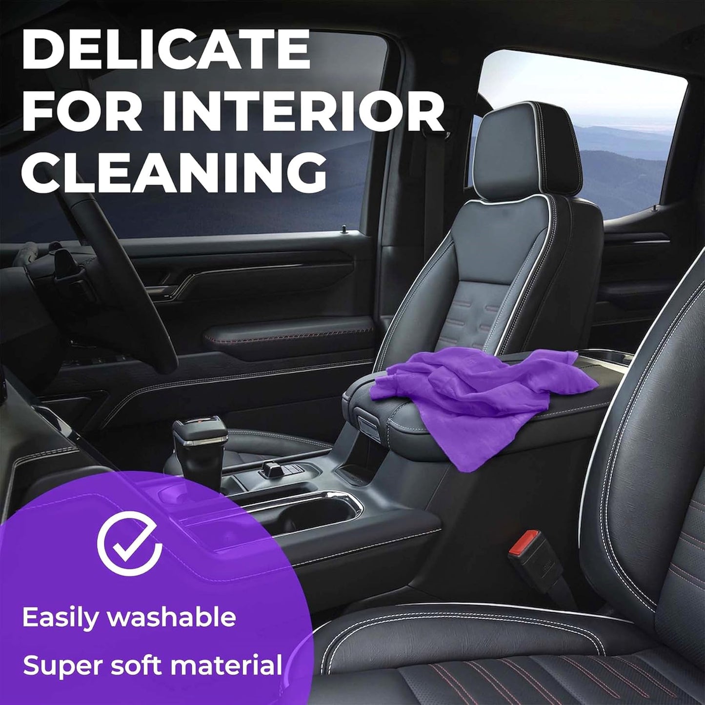 Premium XL Shammy Towel for Car - 34”x25” - Super Absorbent Chamois Cloth - Spots & Scratch-Free