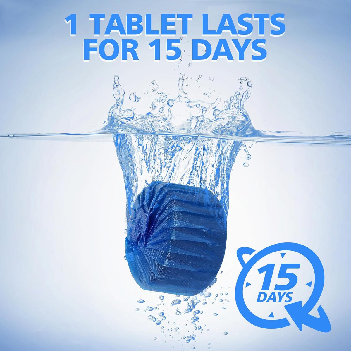 USKICH 40 Pack Toilet Bowl Cleaner Tablets,Blue Automatic Toilet Tank Cleaners, Long-Lasting