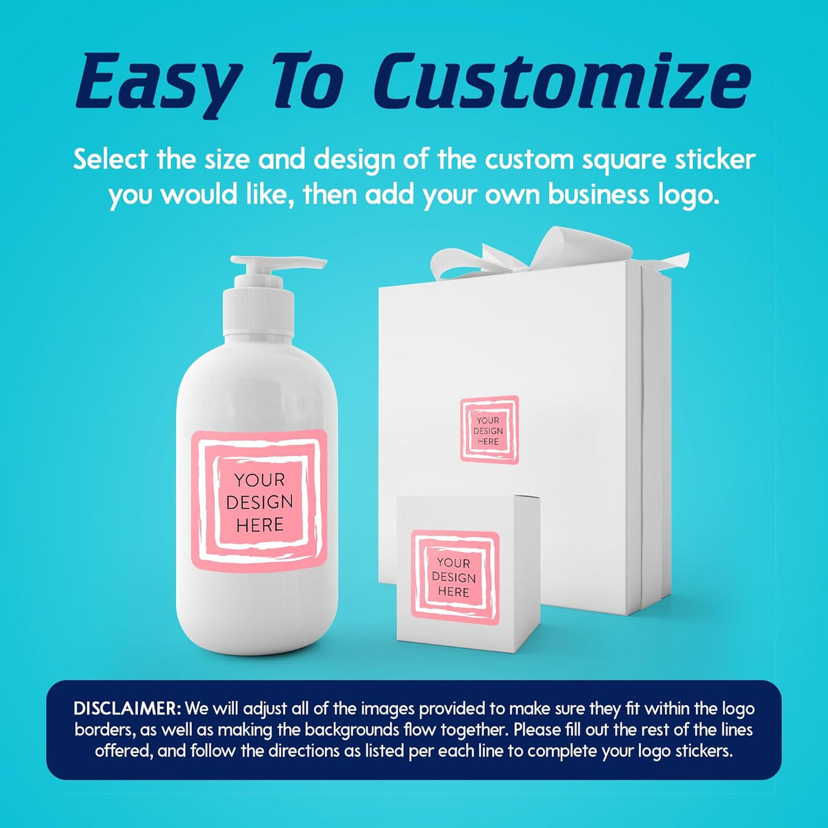 100 Custom Vinyl Stickers - Upload Your own Image, Text, Design, Logo - Personalized Logo Labels