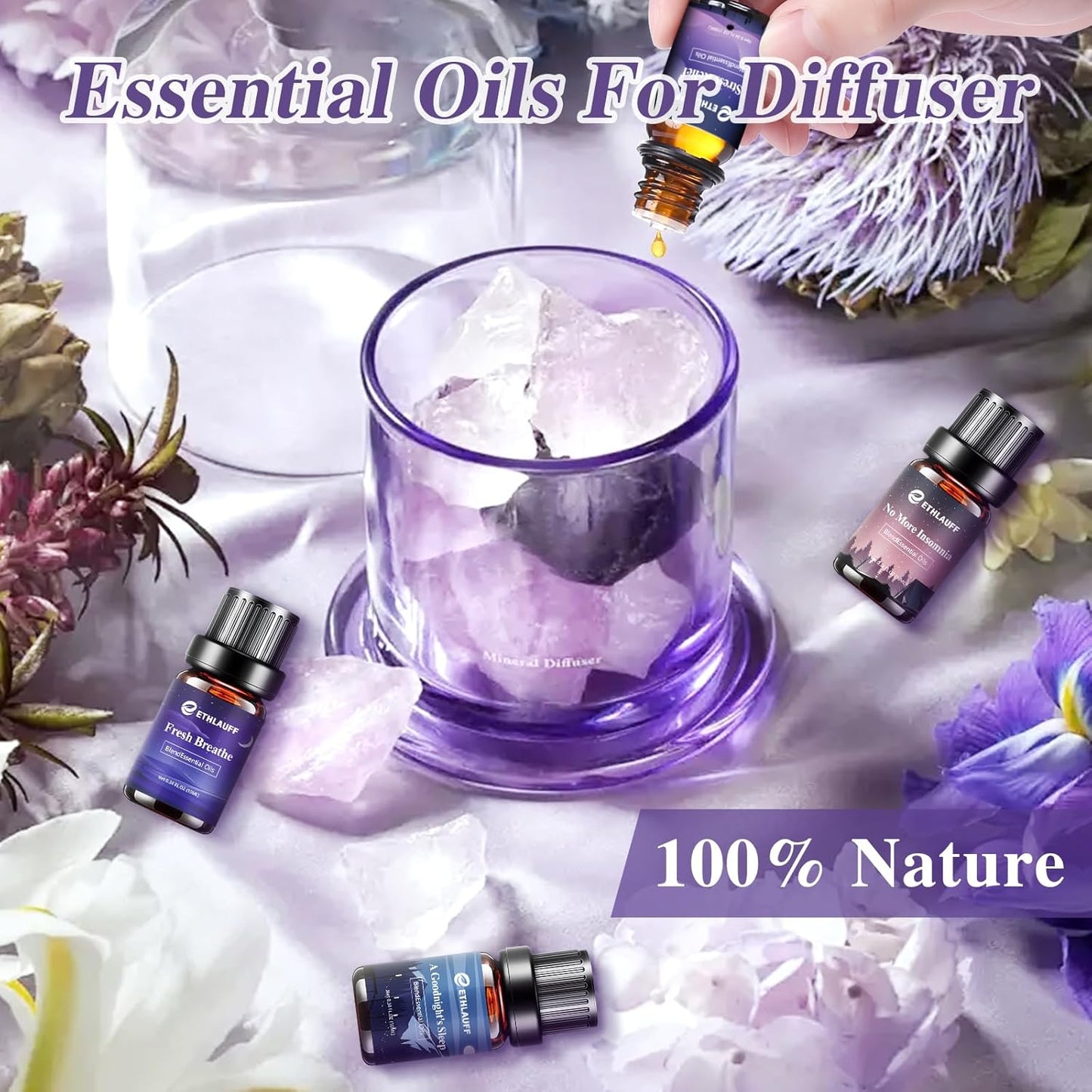 Sleep Essential Oils, Essential Oil Blends for Diffusers for Home (Relax, Stress Relief, Fresh
