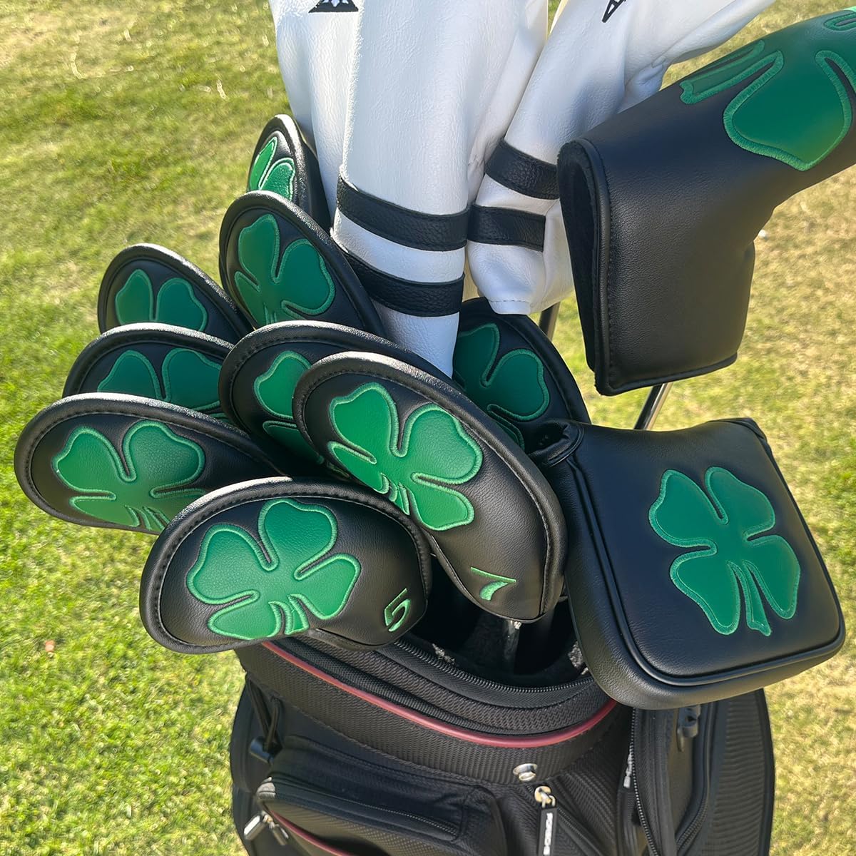 Golf Iron Covers Golf Iron Head Covers Leather Golf Iron Covers for Golf Clubs 10pcs Golf Iron