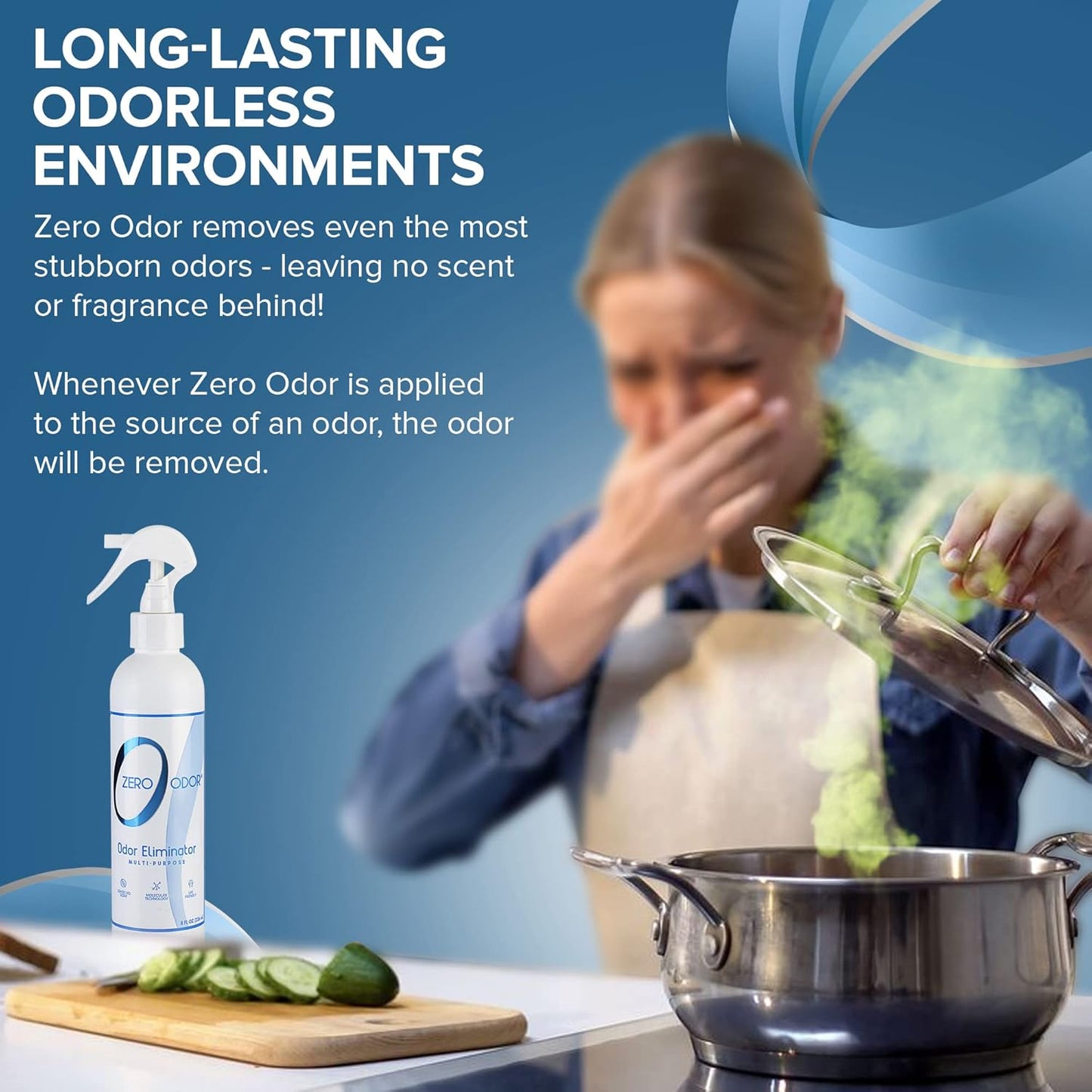 Zero Odor Multi-Purpose Odor Eliminator - Eliminate Air & Surface Odor – Patented Technology Best