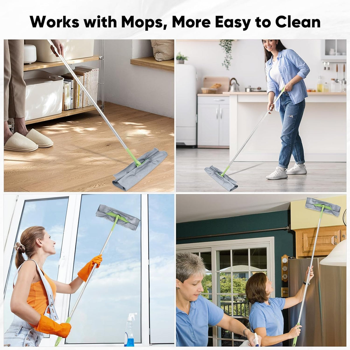 HOMEXCEL Microfiber Glass Cleaning Cloth 12 PK, Lint Free Streak Free, Reusable Cleaning Cloth for